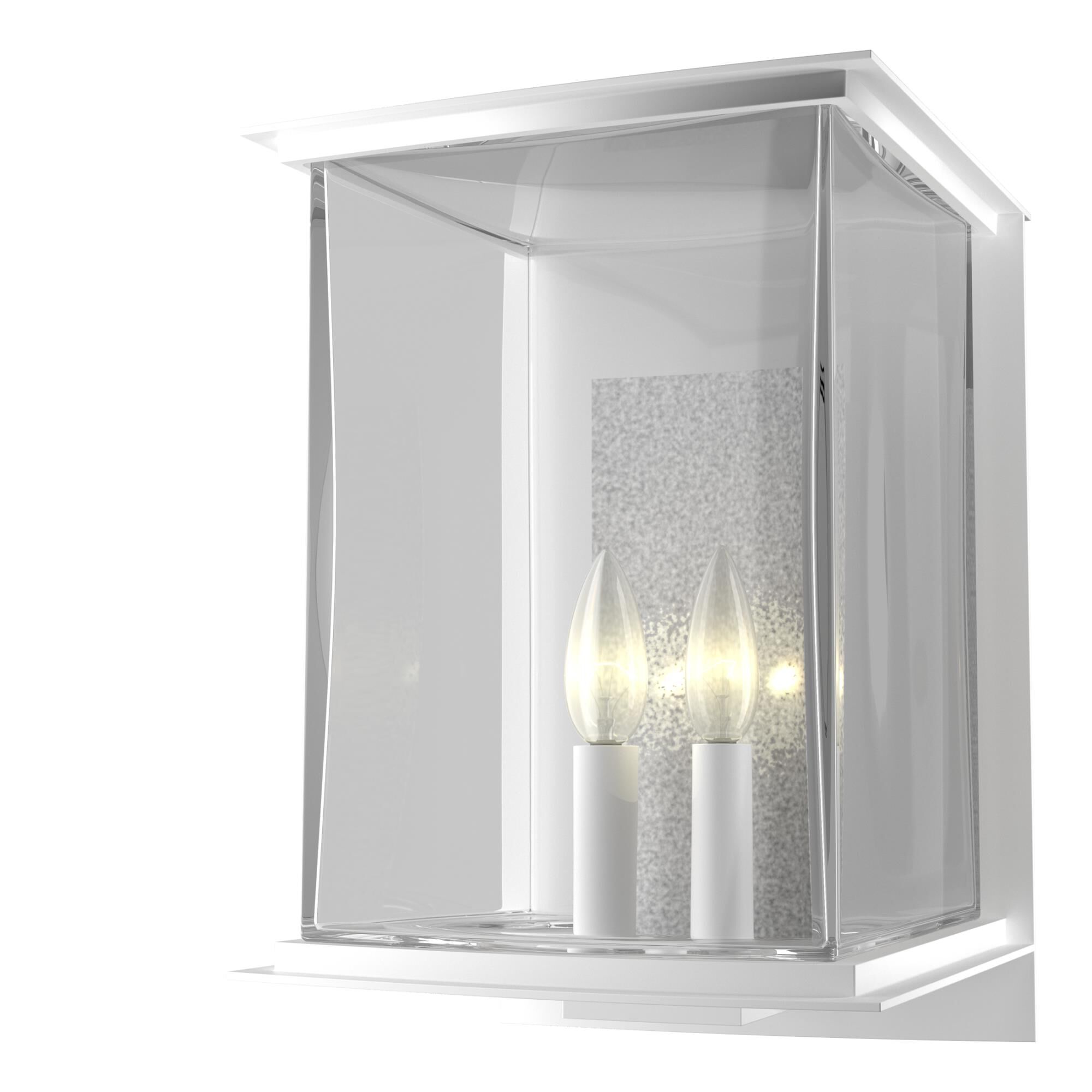 Shown in Coastal White finish and Clear glass and Translucent Platinum accent