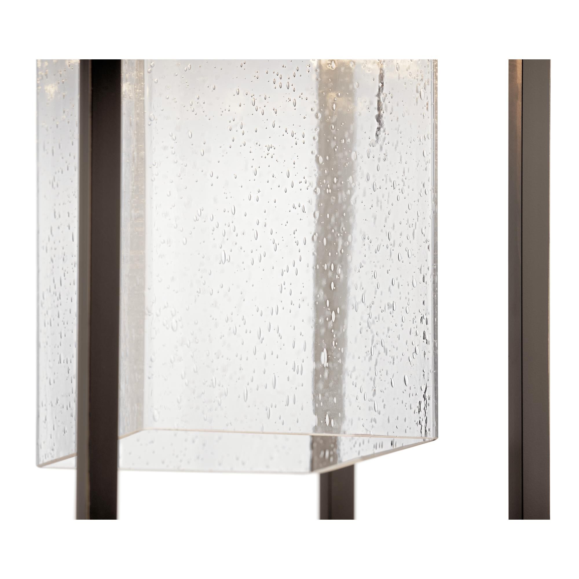 Shown in Olde Bronze finish and Clear Seeded glass