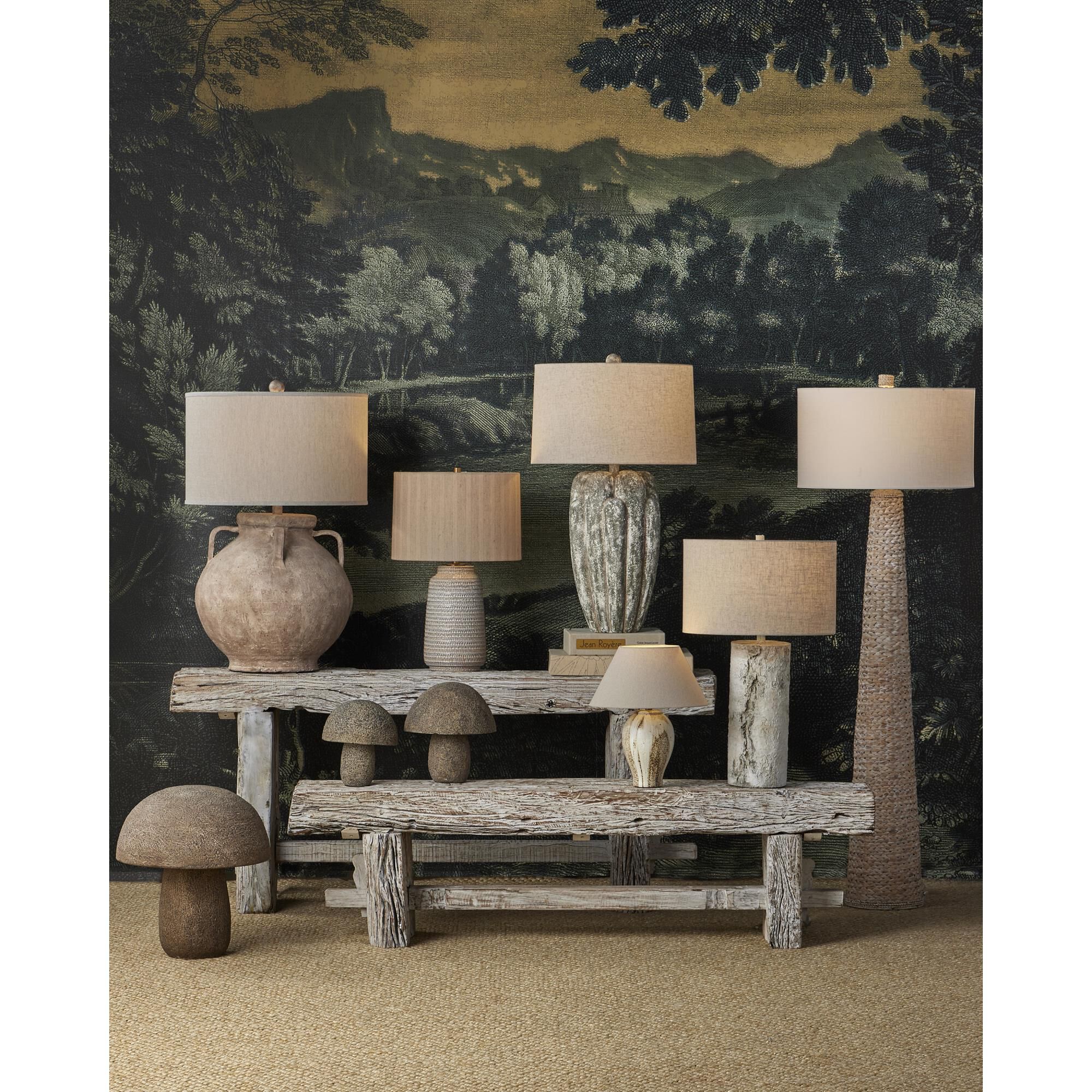Pompeii 37 Inch Table Lamp by Currey and Company