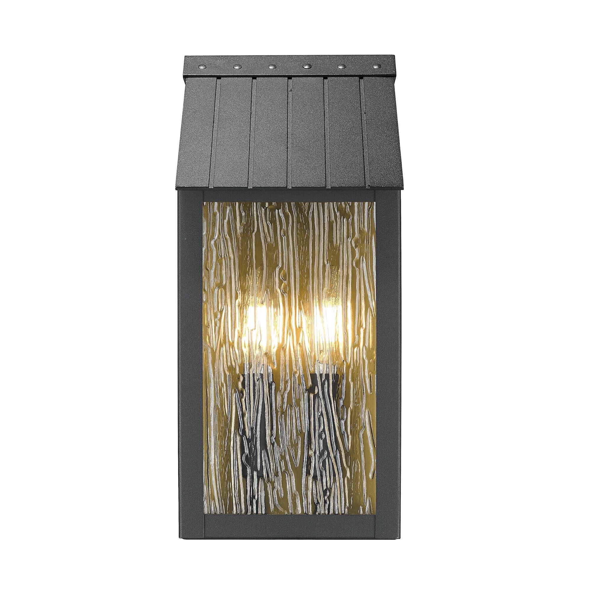 Shown in Black finish and Clear Rain ware glass