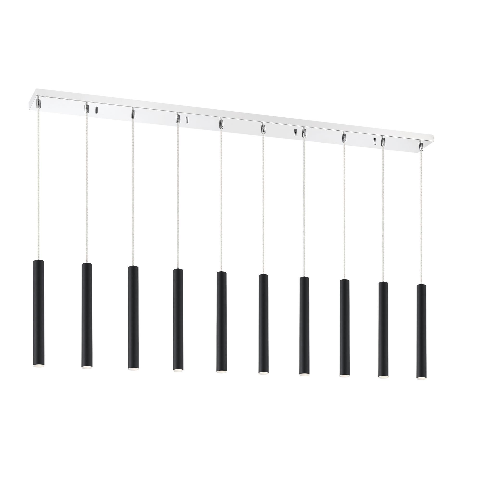 Shown in Chrome finish and Steel glass and Steel shade