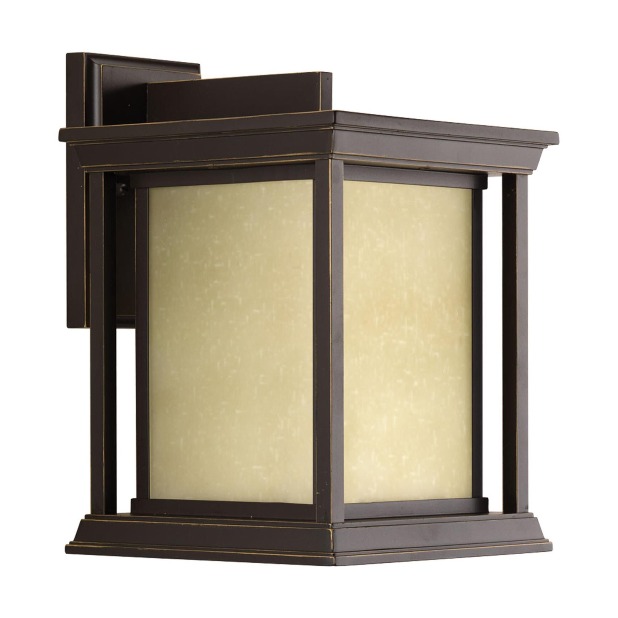 Shown in Antique Bronze finish and Etched Umber shade