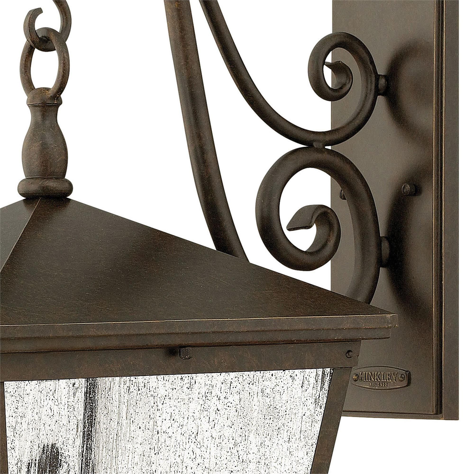 Shown in Regency Bronze finish and Clear Seedy glass