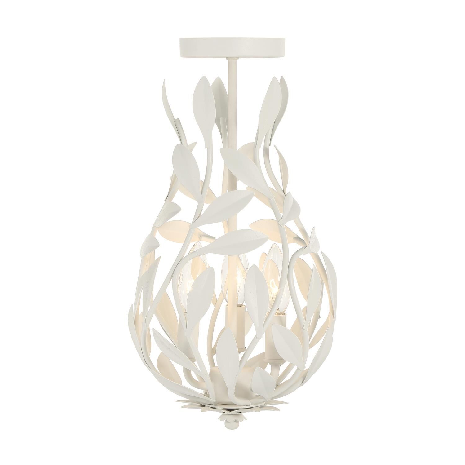 Broche 9 Inch Semi Flush Mount by Crystorama