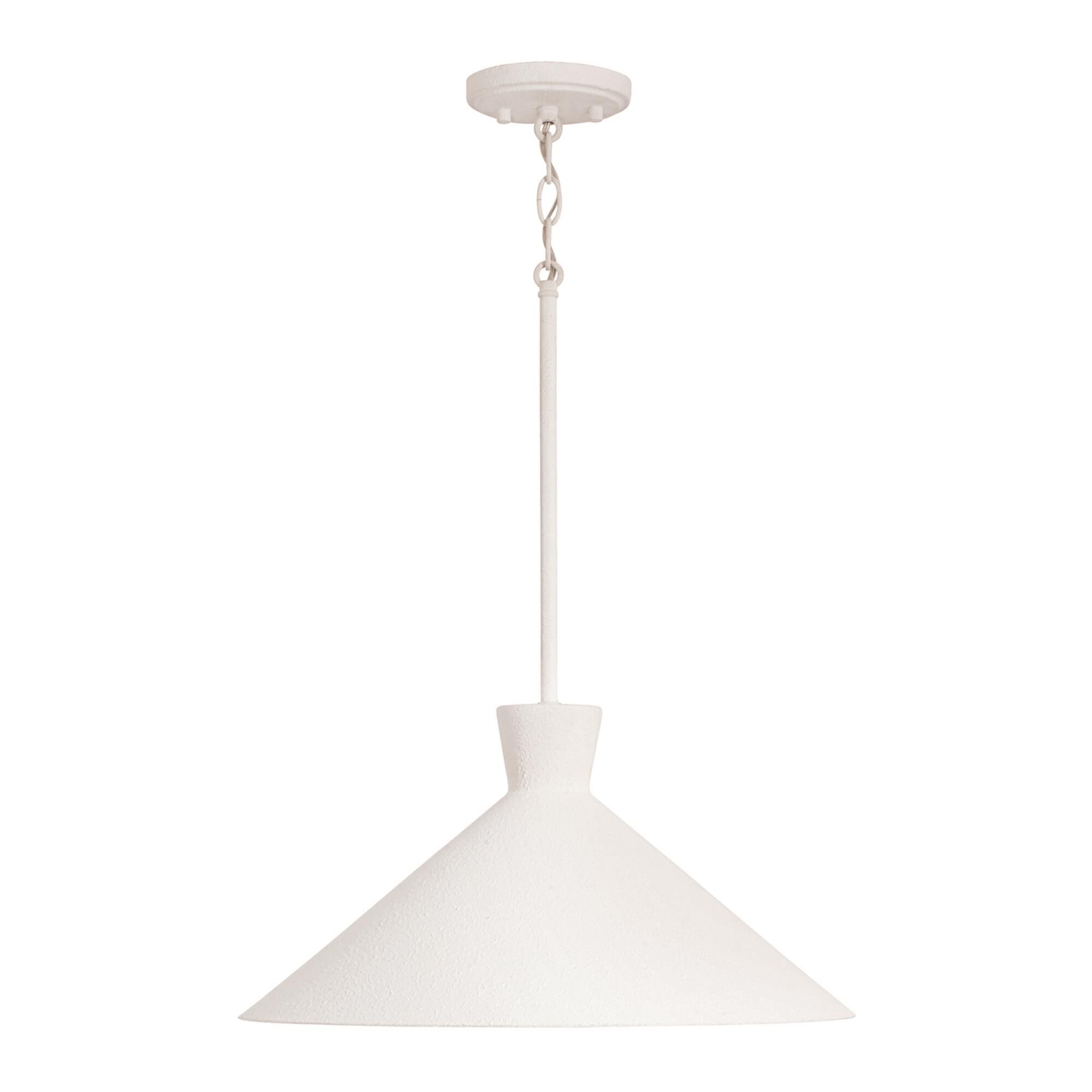 Shown in Textured White finish and Textured White  Interior shade