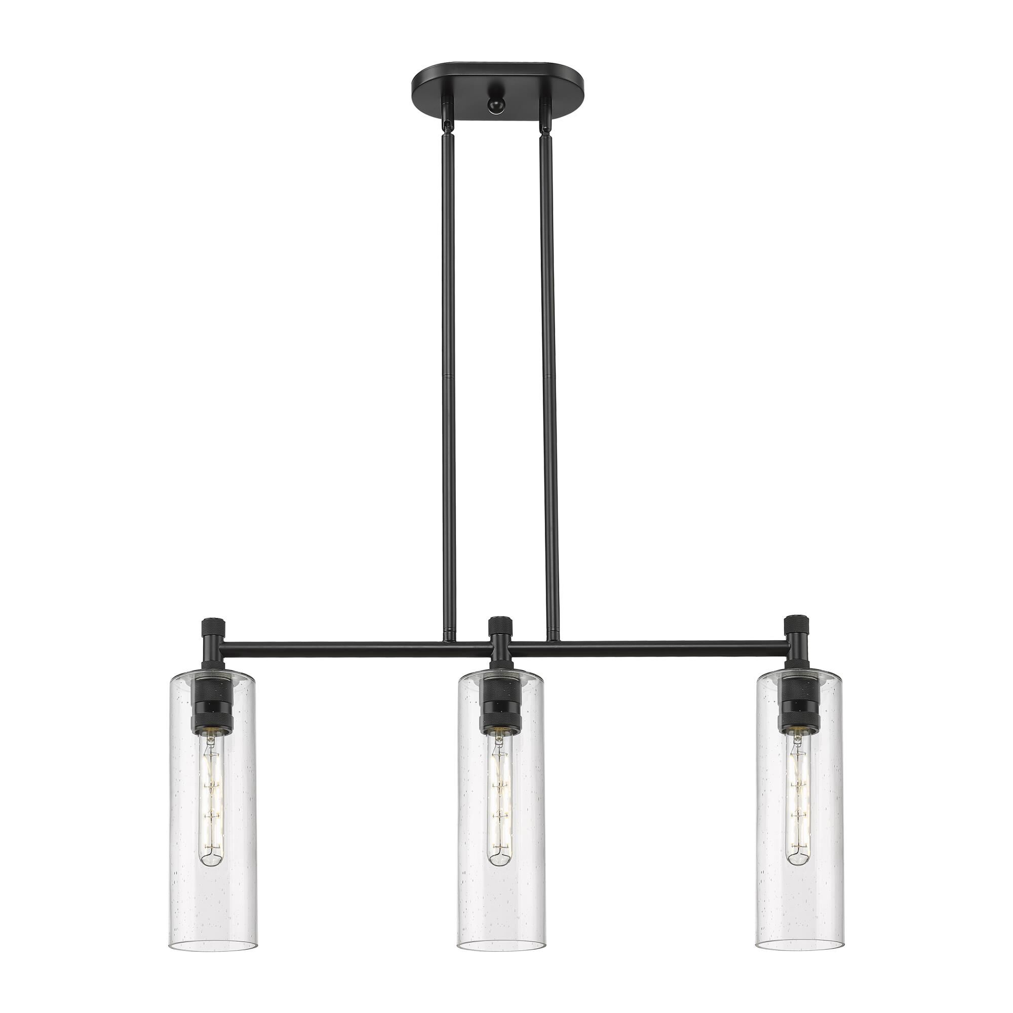 Shown in Matte Black finish and Seedy glass