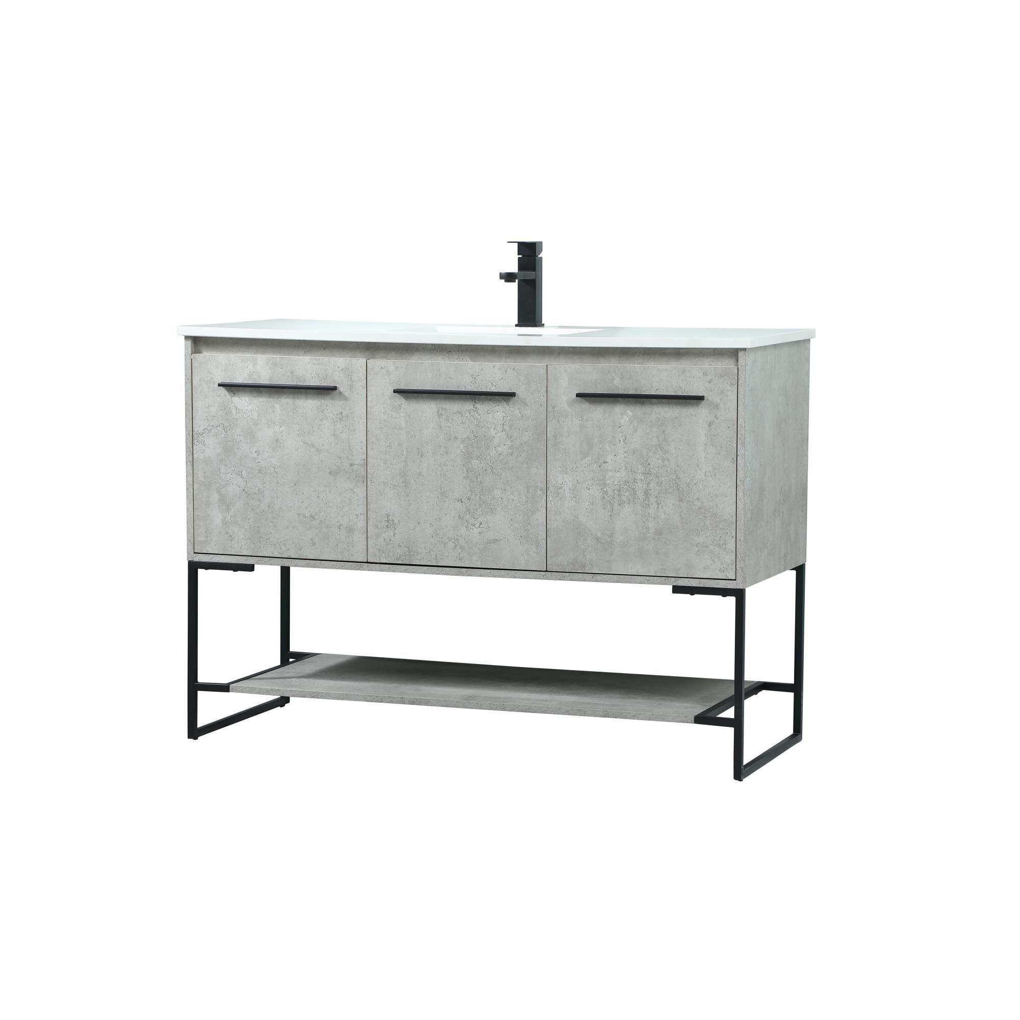 Shown in Concrete Grey finish