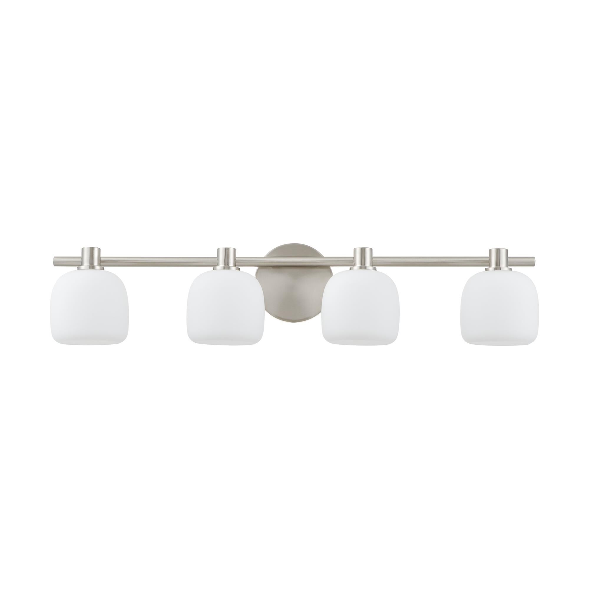 Shown in Brushed Nickel finish and Etched Opal glass