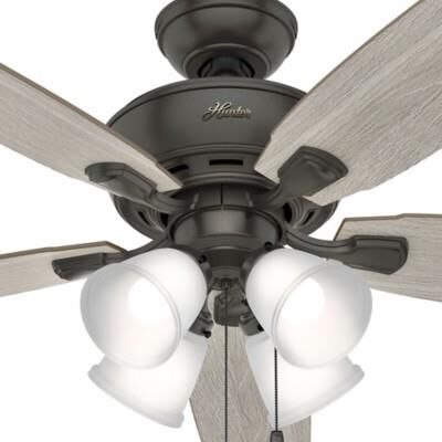 Amberlin 52 Inch Ceiling Fan with Light Kit by Hunter Fan