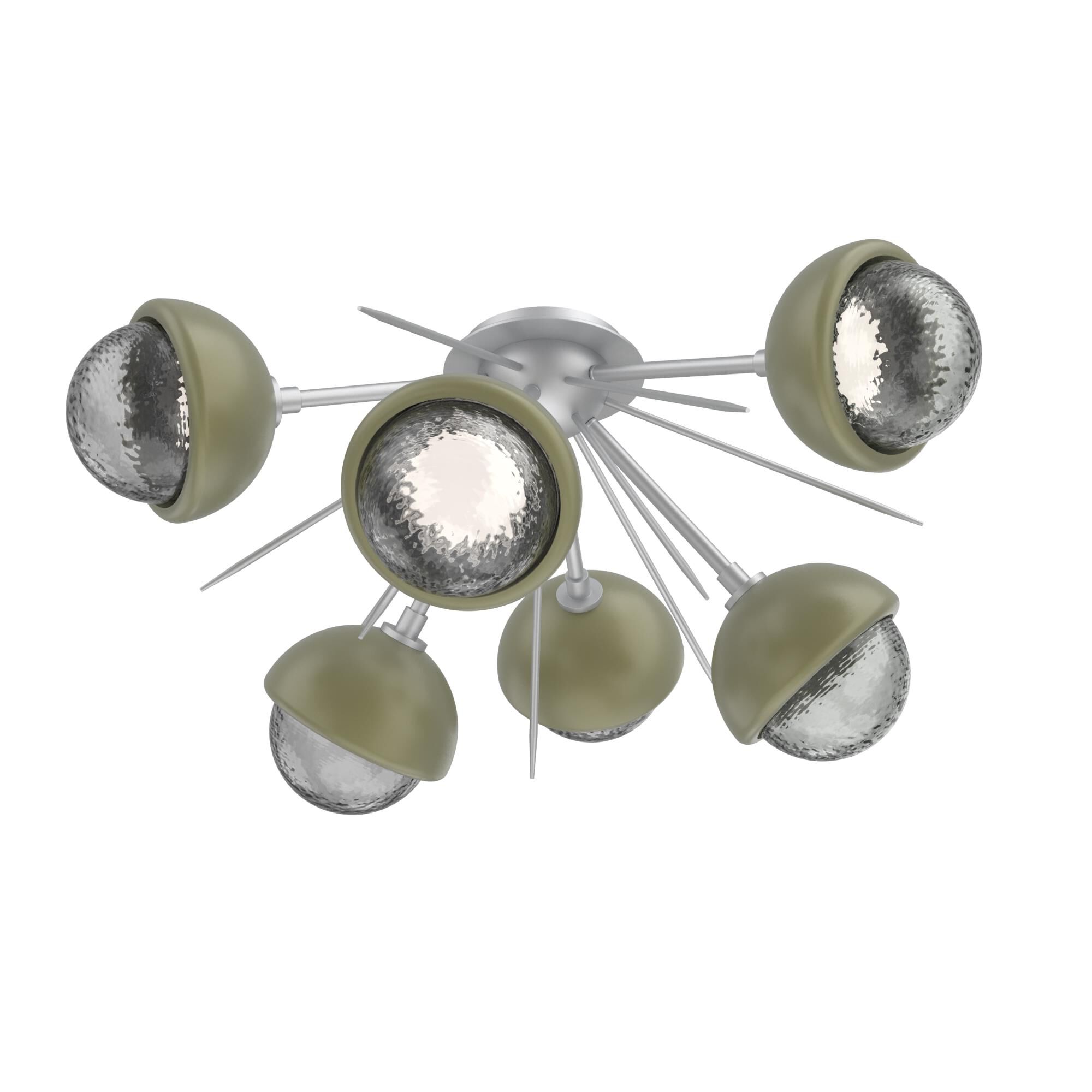 Shown in Classic Silver finish and Smoke glass and Sage Green accent