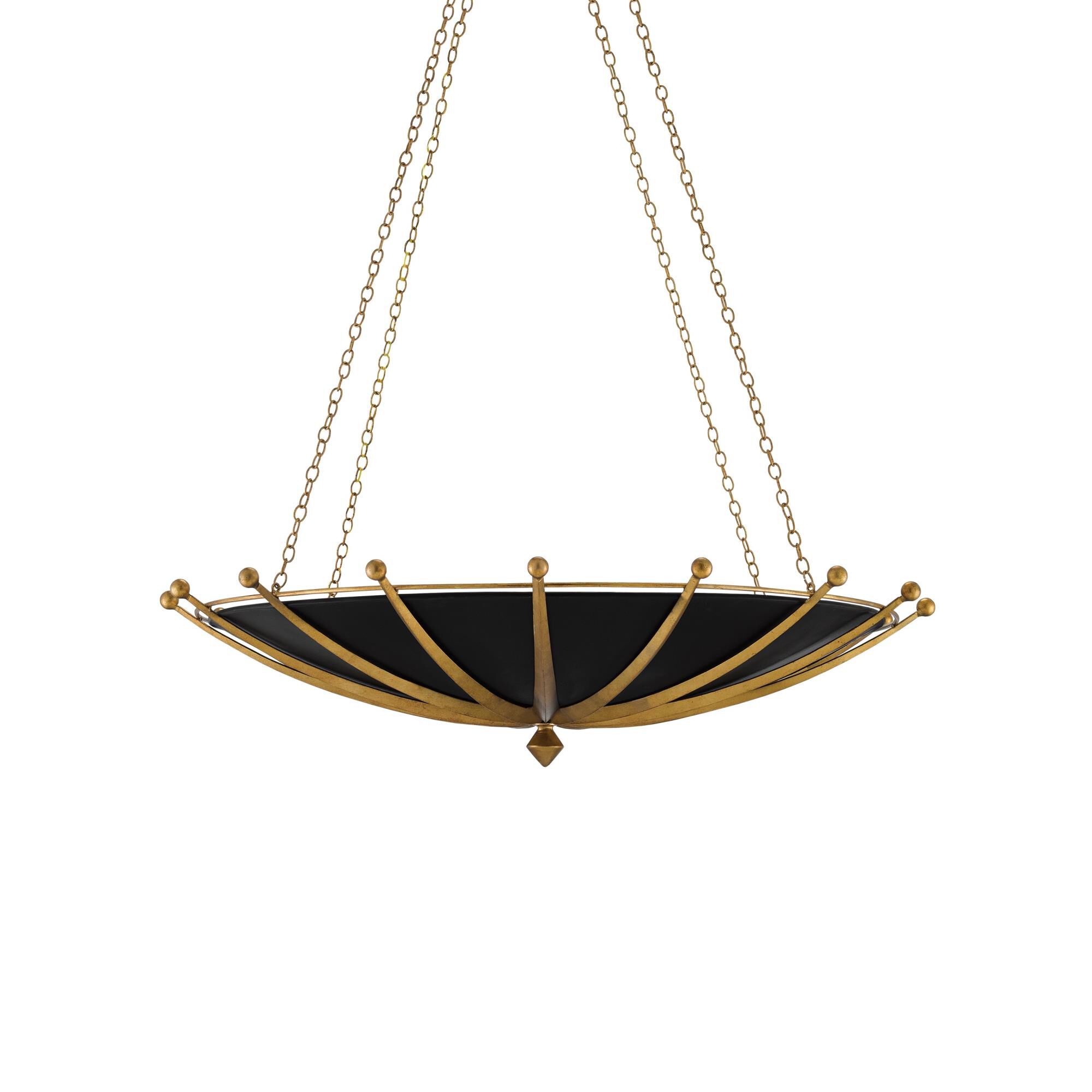 Shown in Antique Gold Leaf/Contemporary Gold Leaf/Satin Black finish