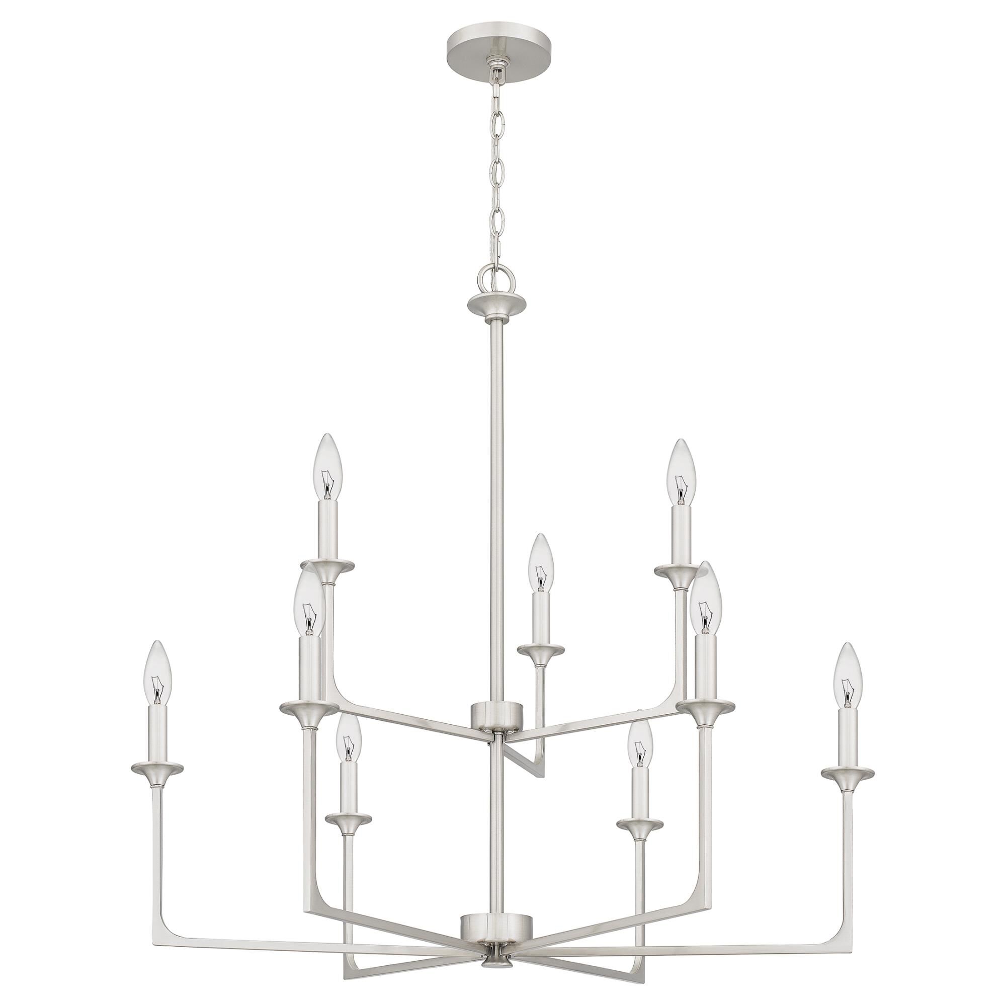Prescott 32 Inch 9 Light Chandelier by Quoizel