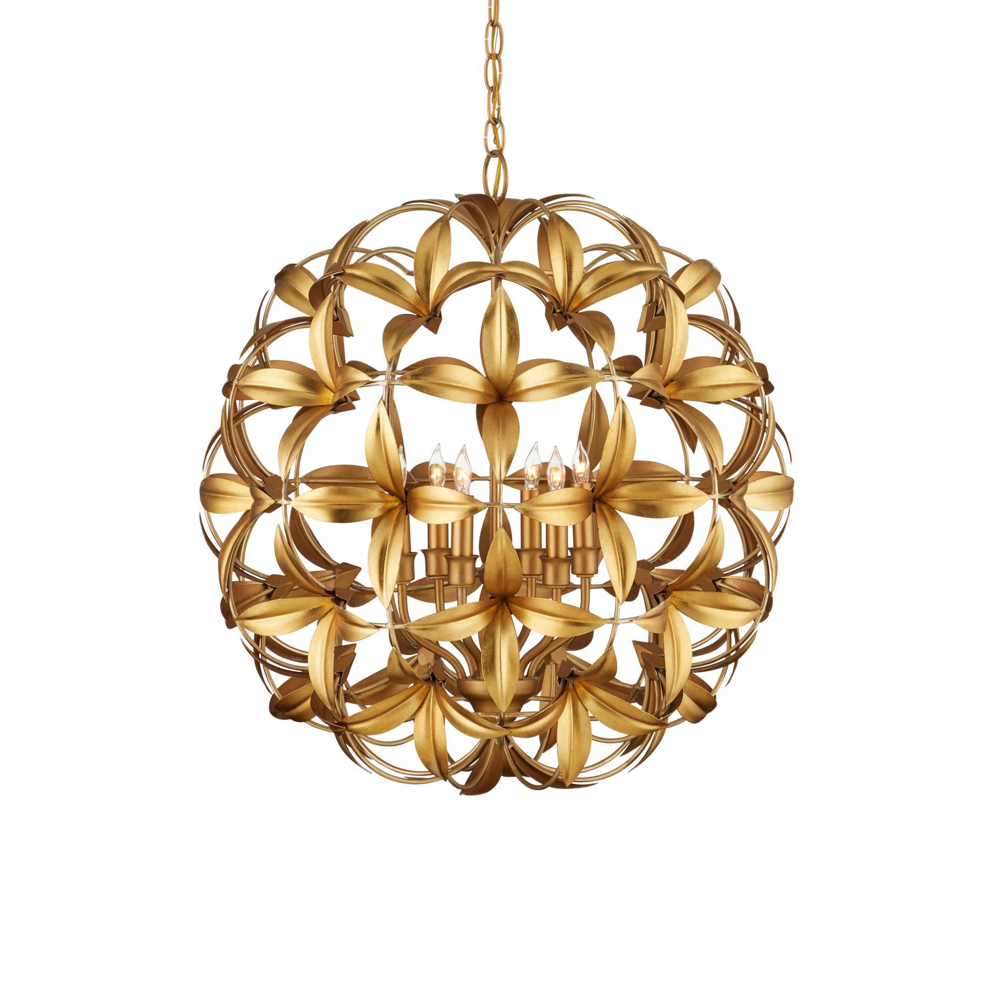 Helenium 24 Inch Chandelier by Currey and Company
