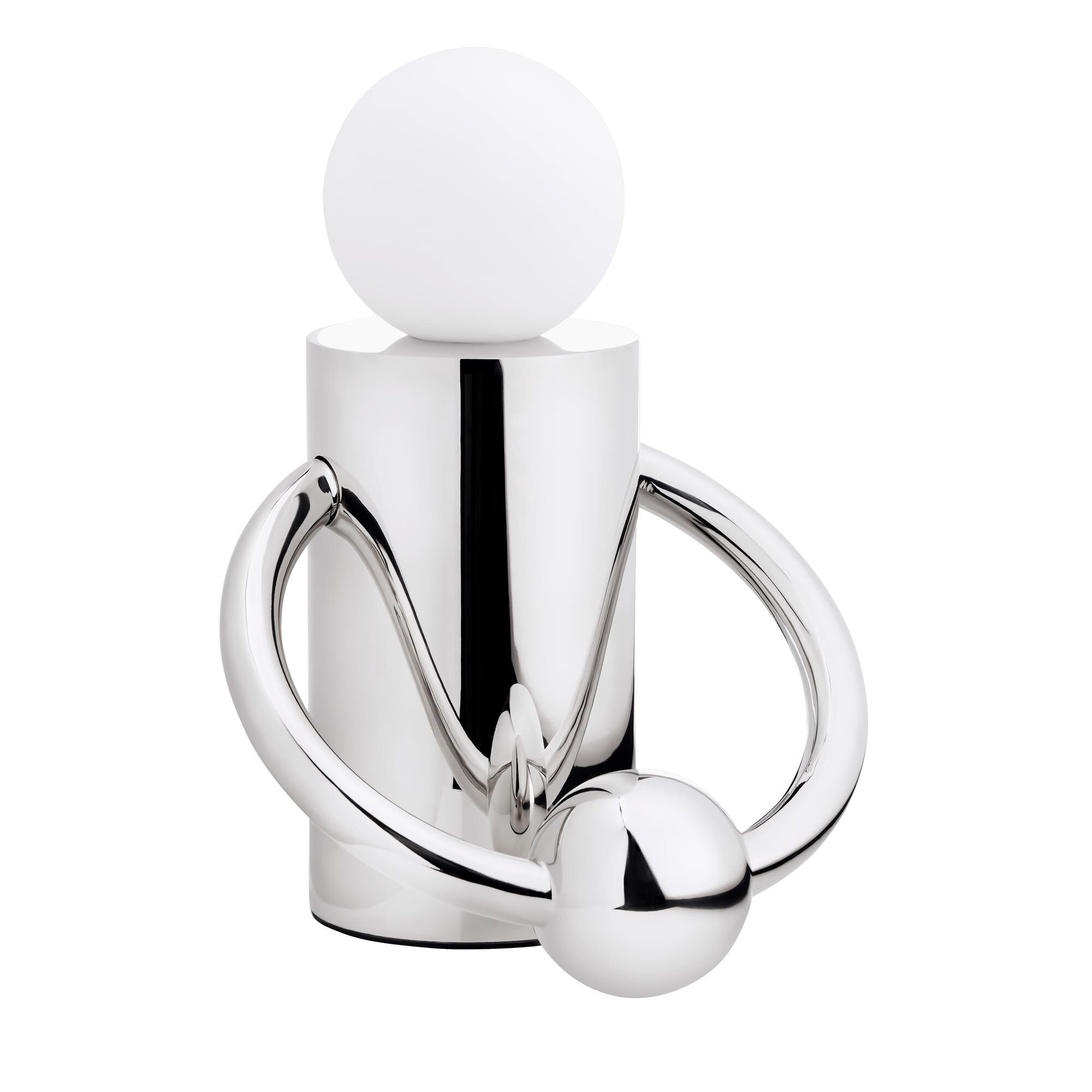 Shown in Chrome finish and Opal glass