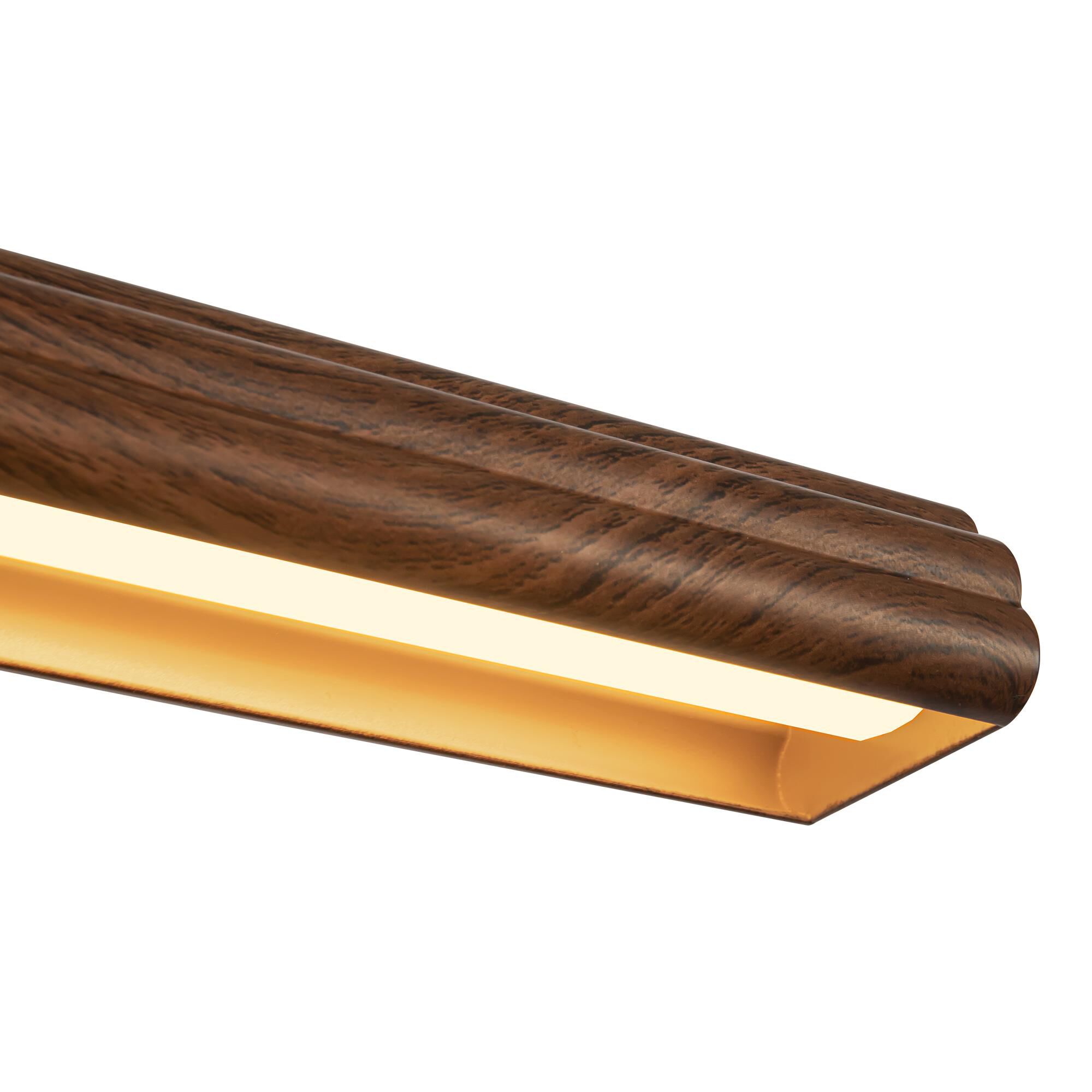 Shown in Walnut finish and Frosted Acrylic Diffuser glass and Aluminum shade