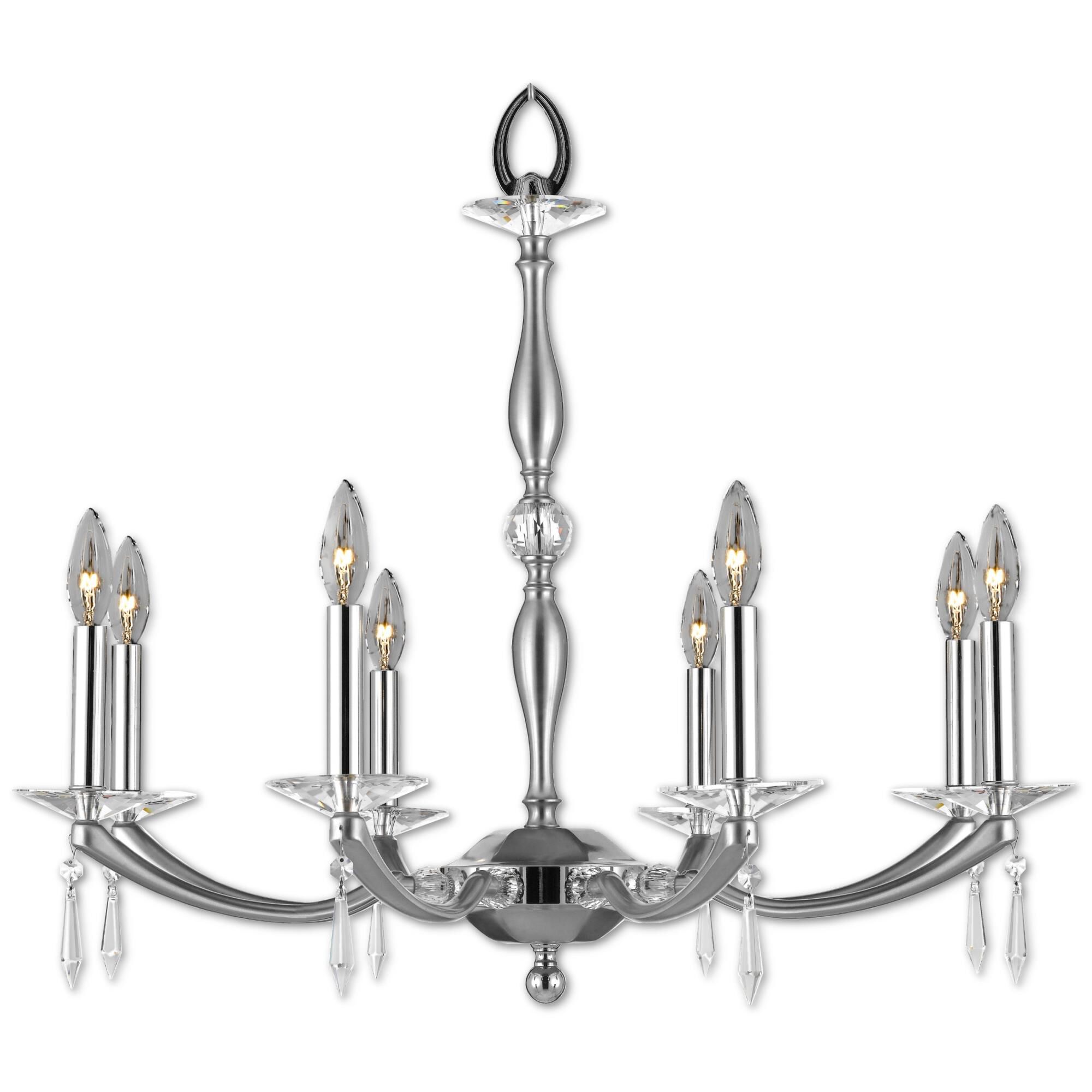 Kensington 29 Inch 8 Light Chandelier by American Brass and Crystal