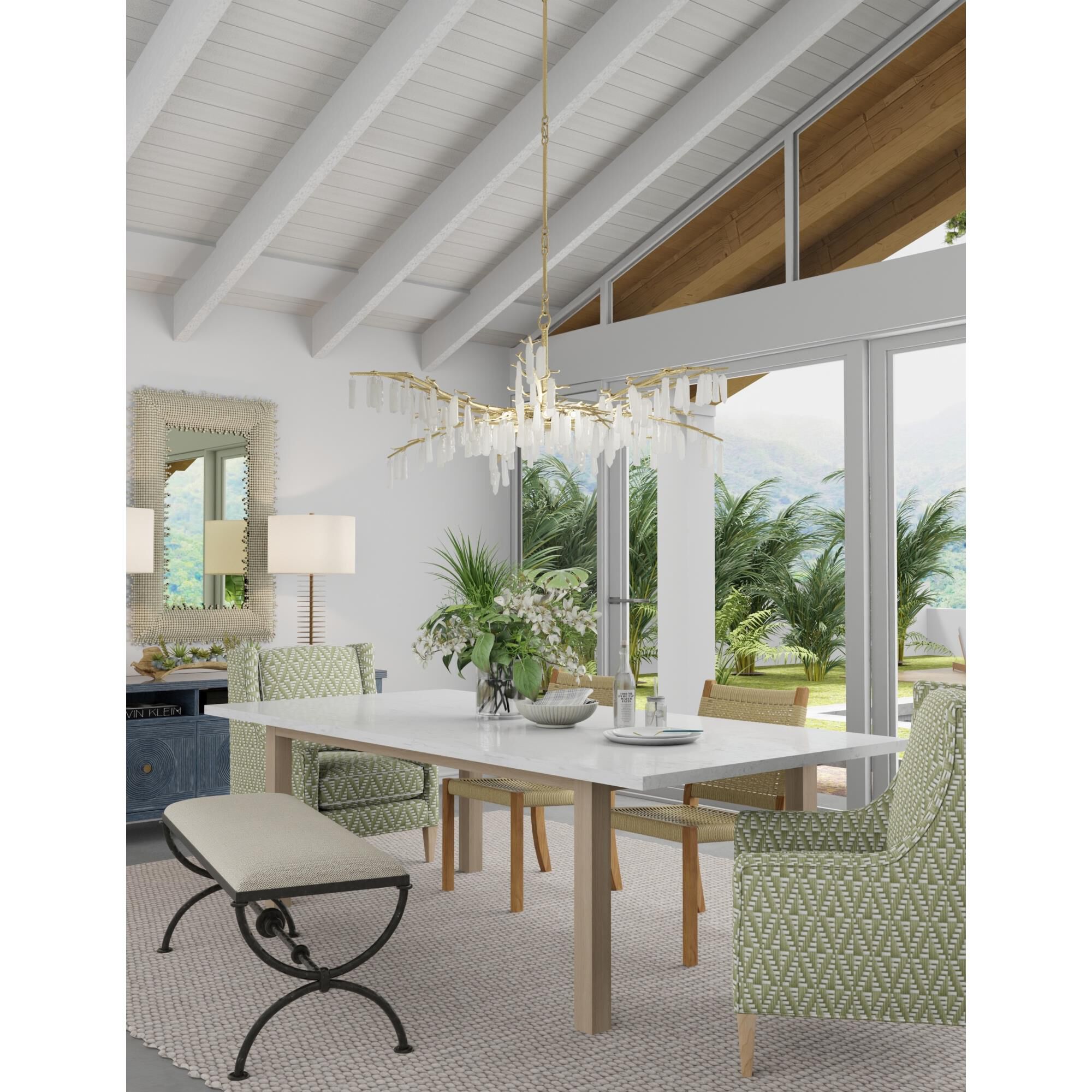 Aviva Stanoff Forest Dawn 8 Light Chandelier by Currey and Company