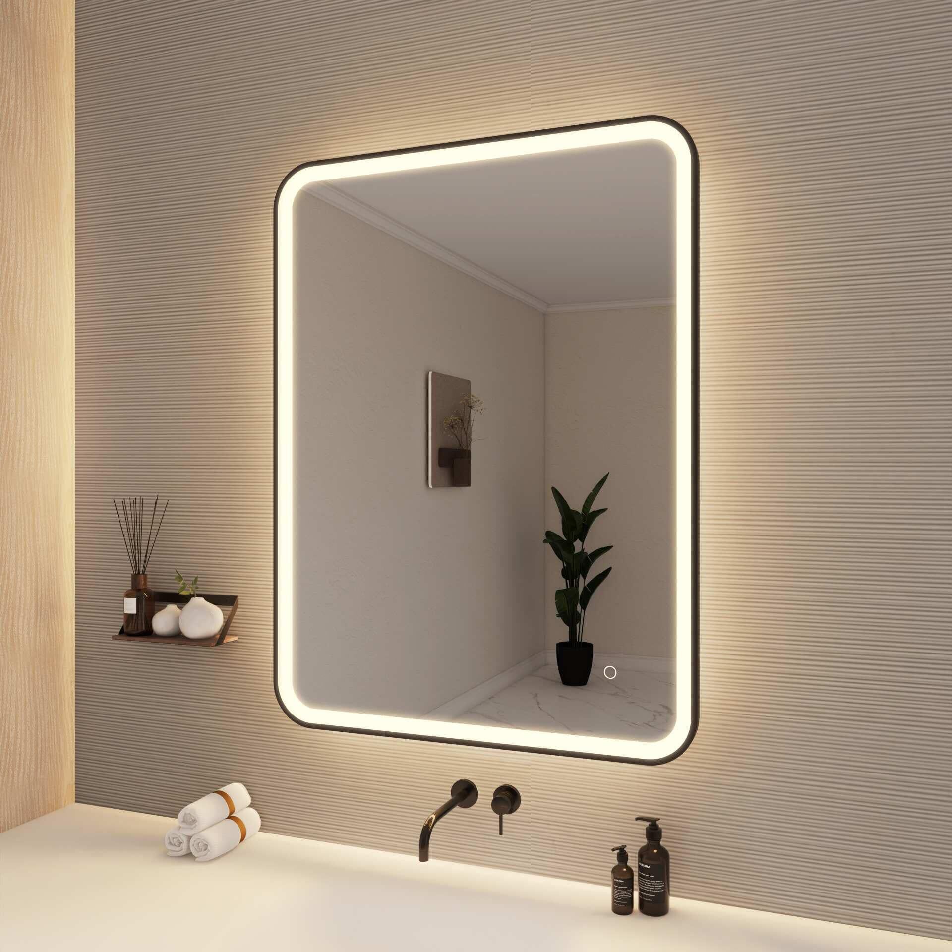 Harmoni 40 Inch Rectangular LED Lighted Mirror by Elegant Decor