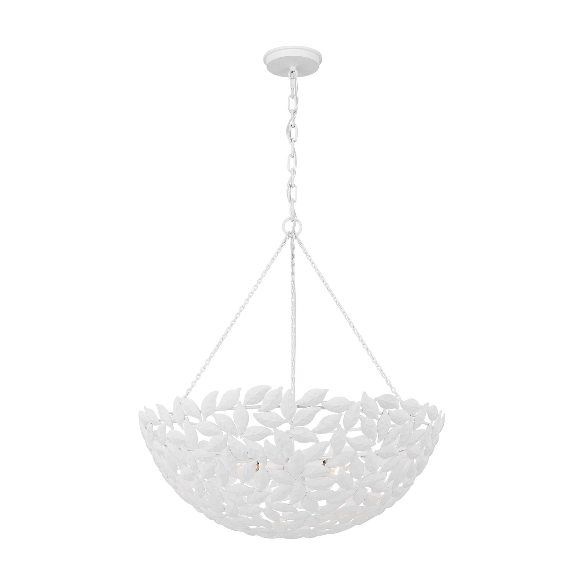 Shown in Textured White finish and Textured White Steel shade