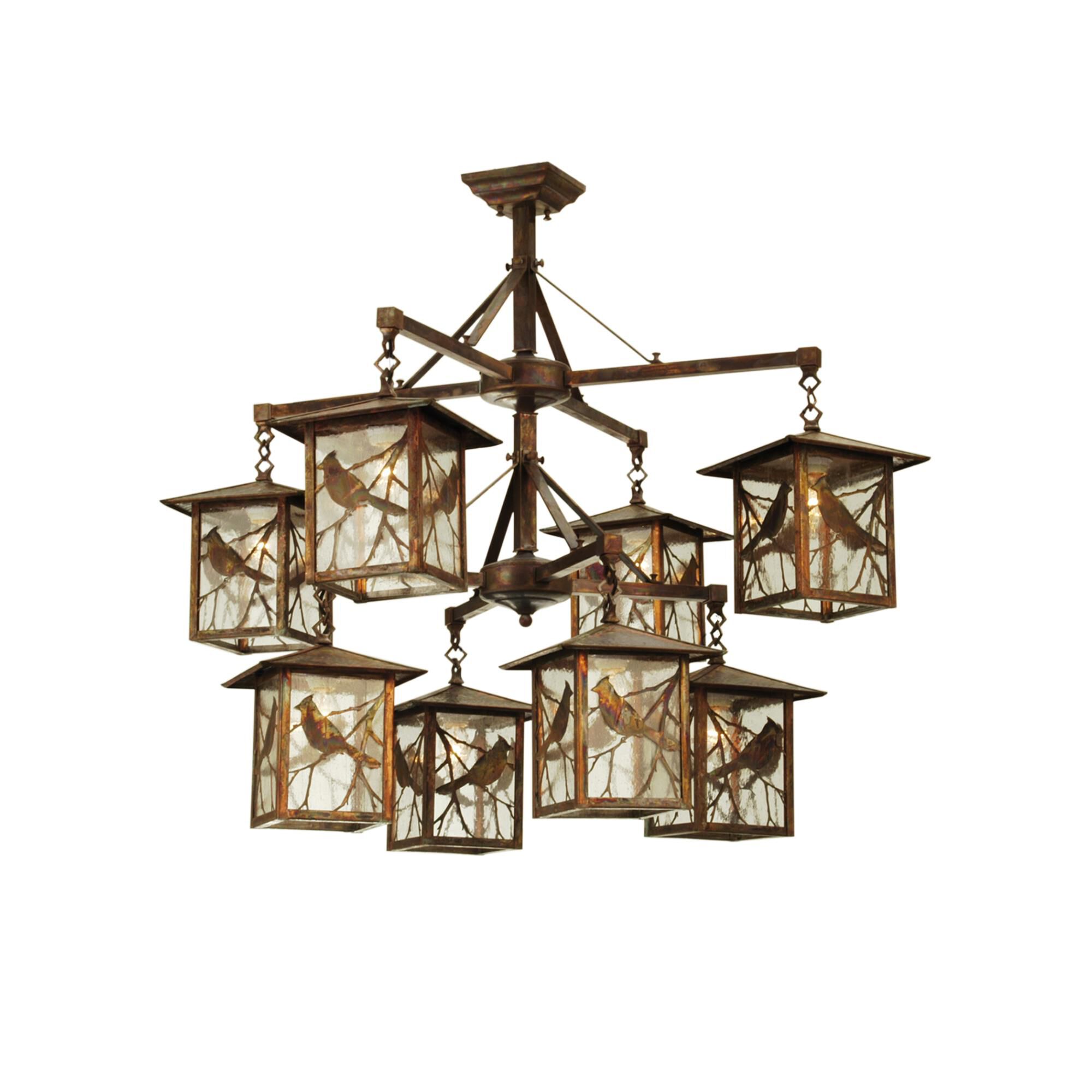 Seneca Song Bird 32 Inch 8 Light Chandelier by Meyda Lighting