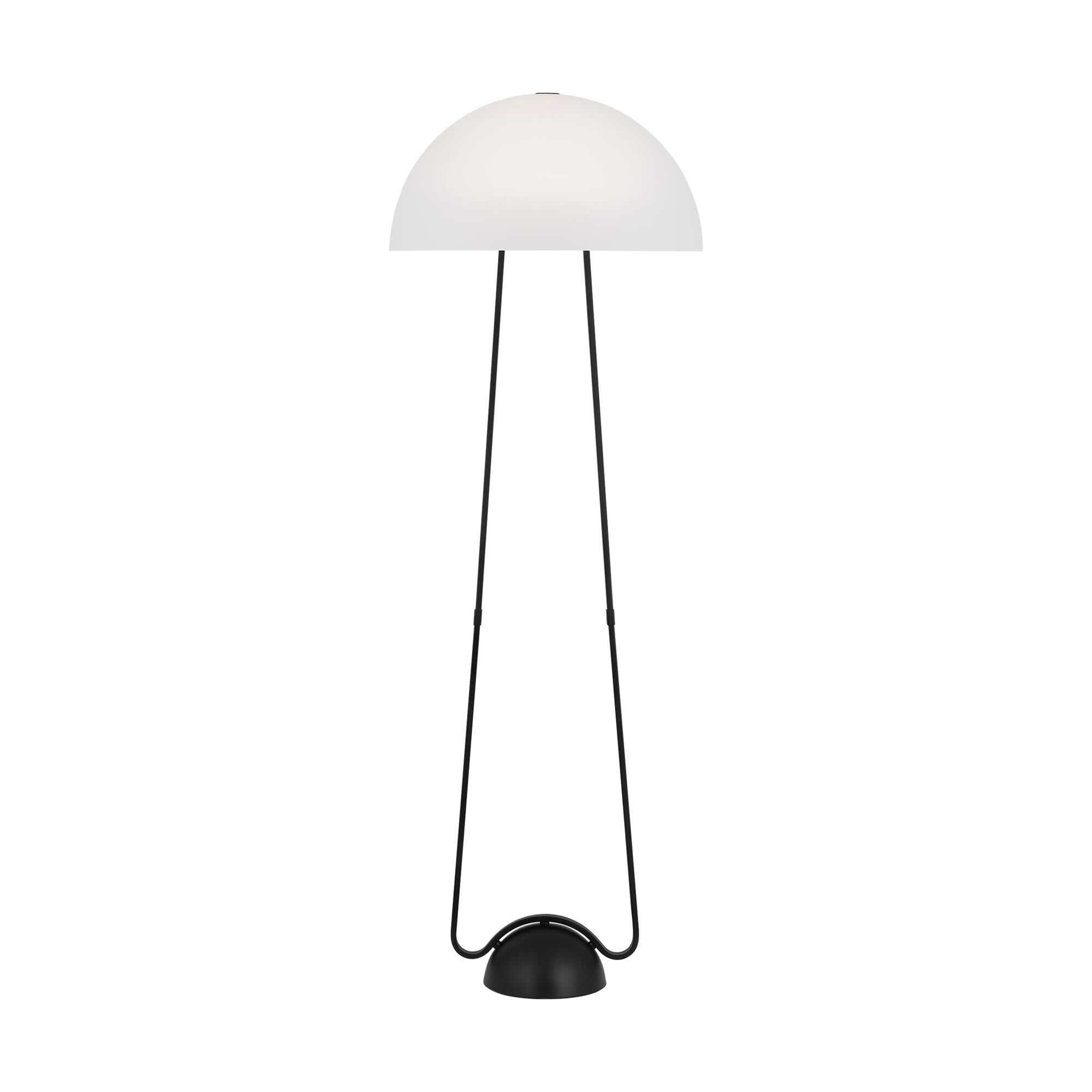 Shown in Midnight Black finish and White Opal Etched Cased glass