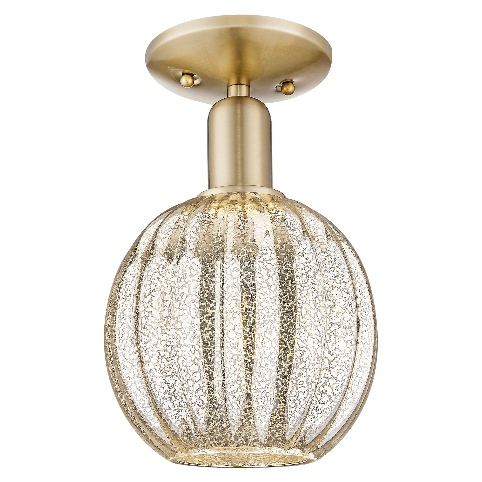 Shown in Champagne Bronze finish and Mercury glass