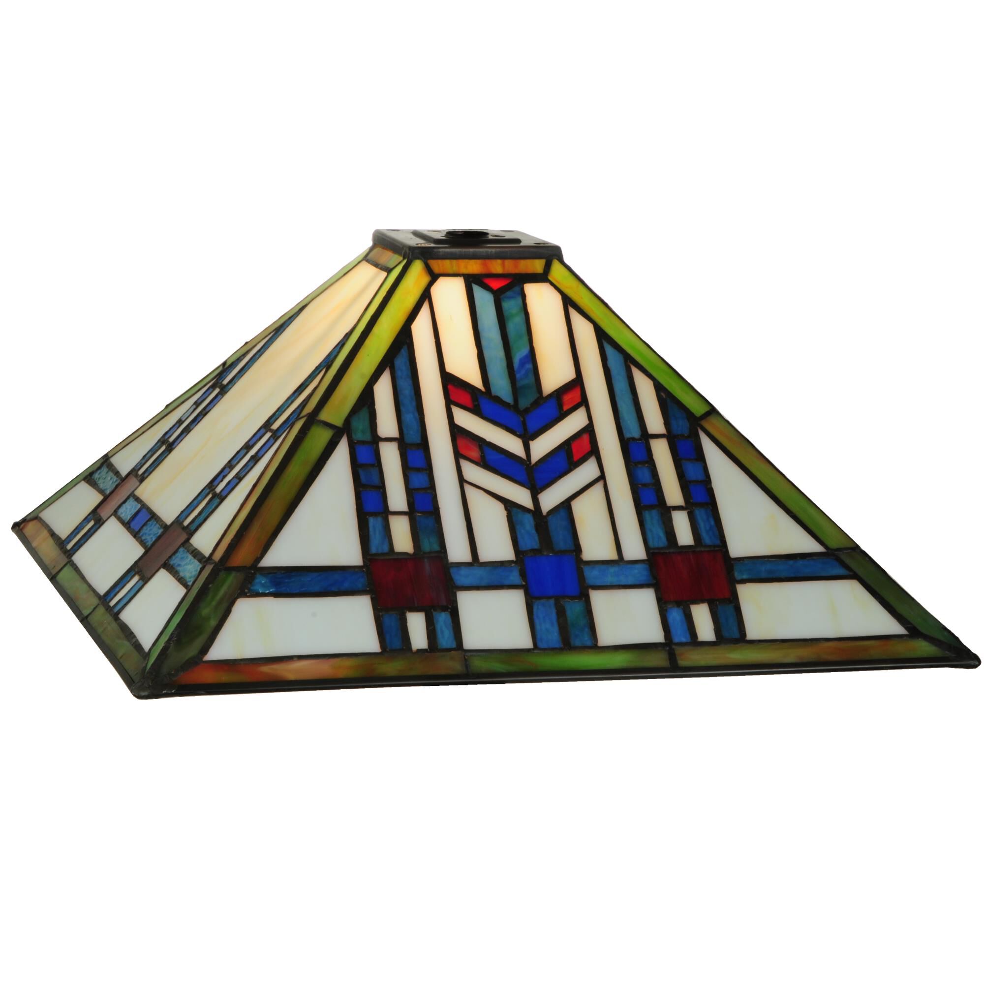 Shown with Beige-Green-Light Blue-Burgundy glass