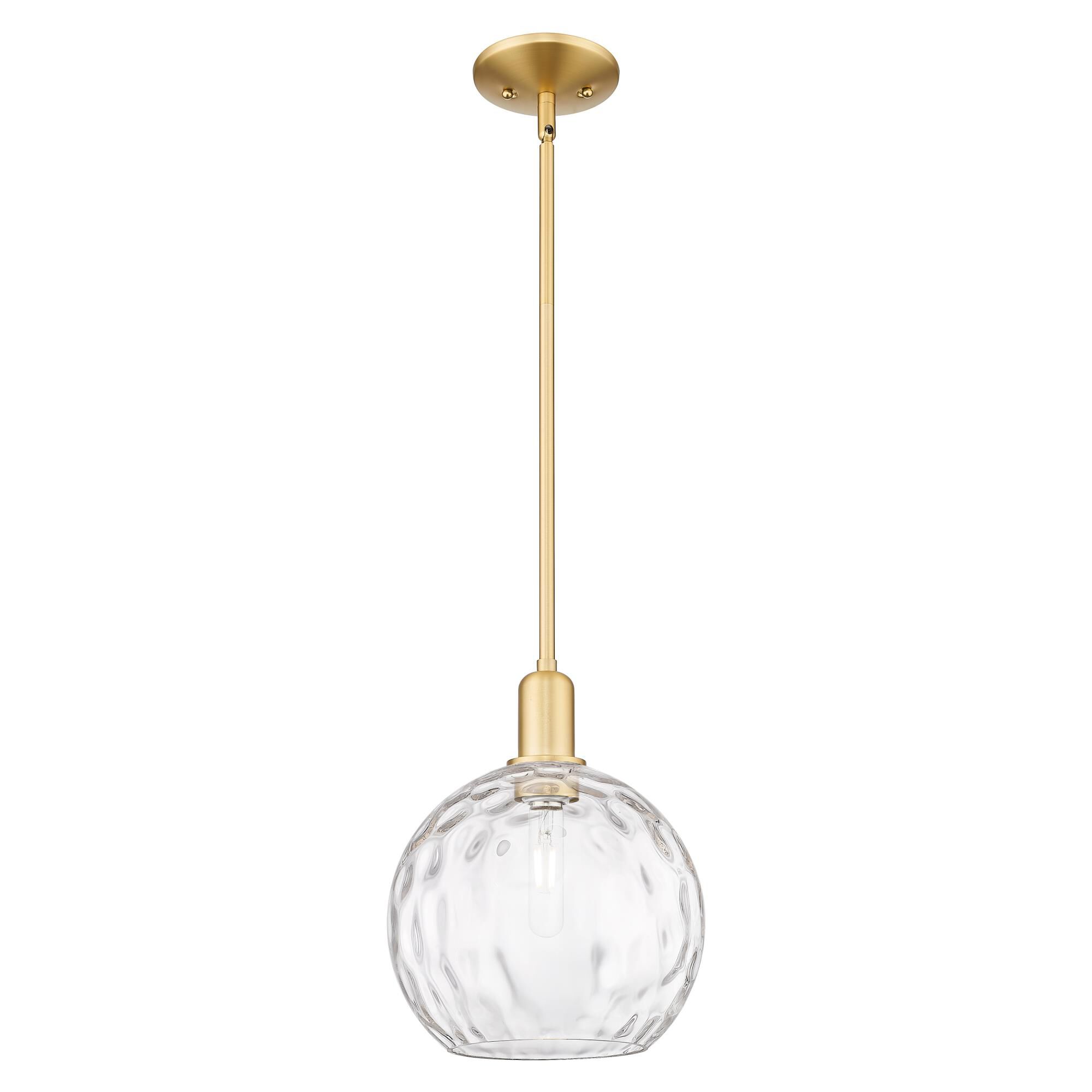 Shown in Satin Gold finish and Clear Water glass