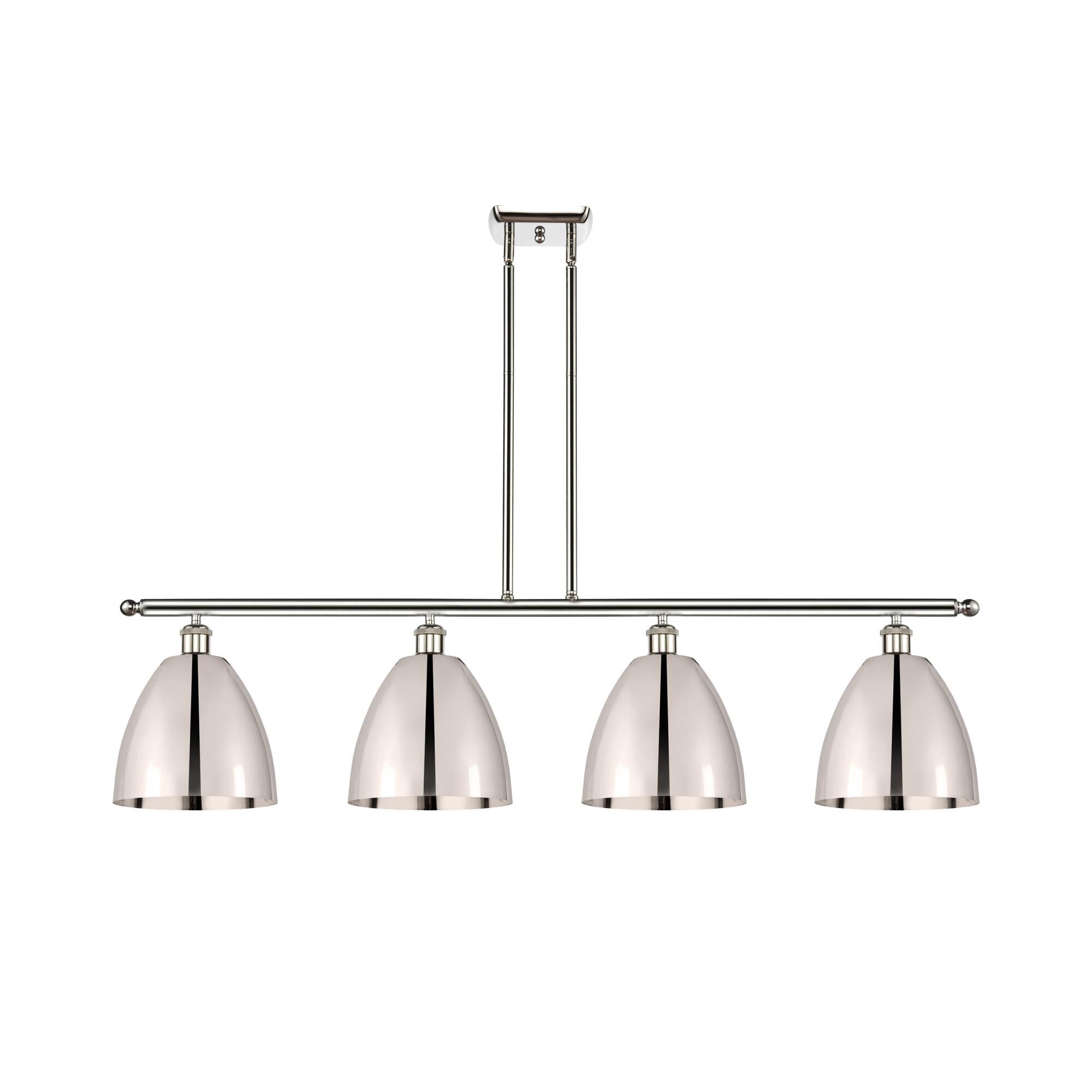 Shown in Polished Nickel finish and Polished Nickel Ballston Dome shade