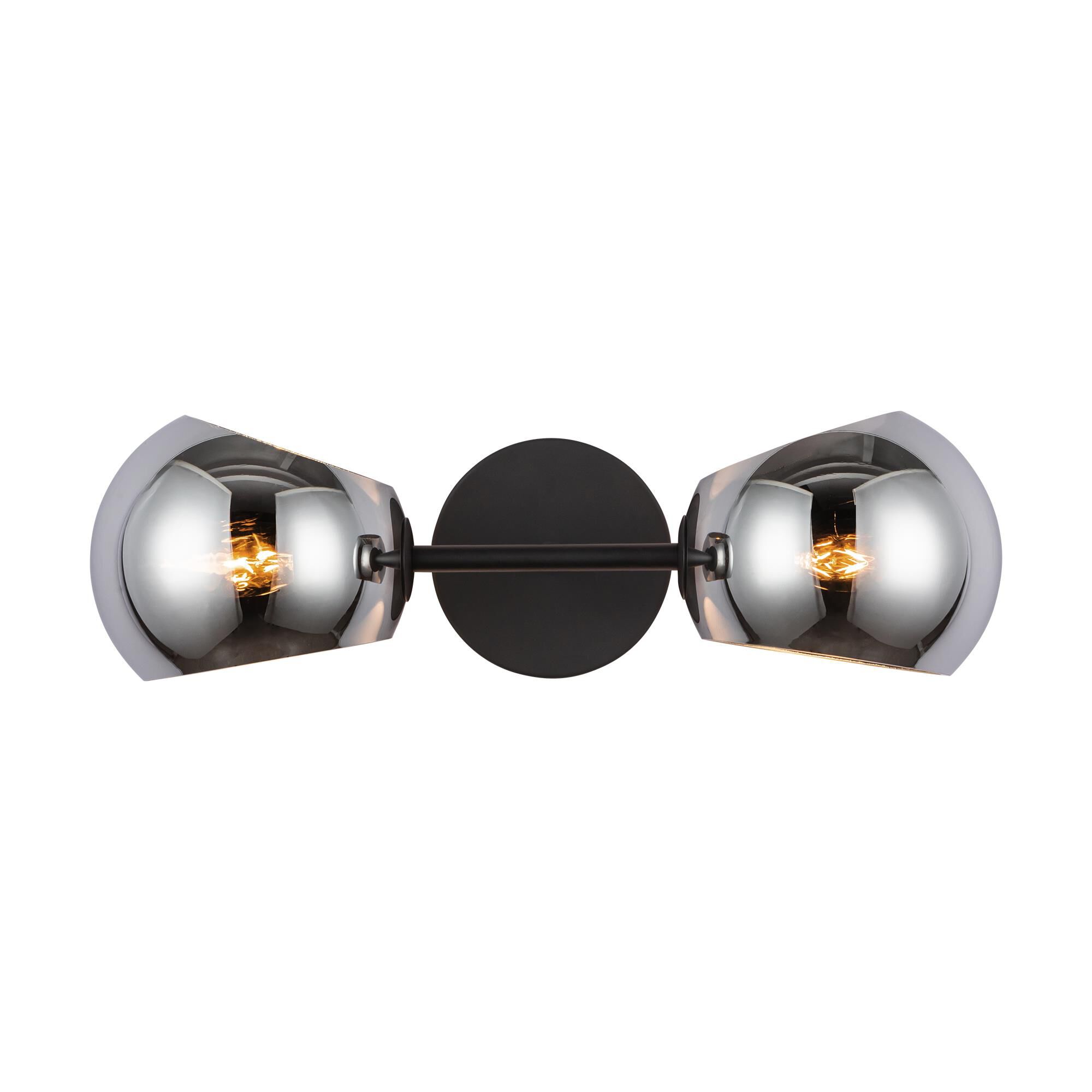 Shown in Matte Black finish and Smoked Solid glass