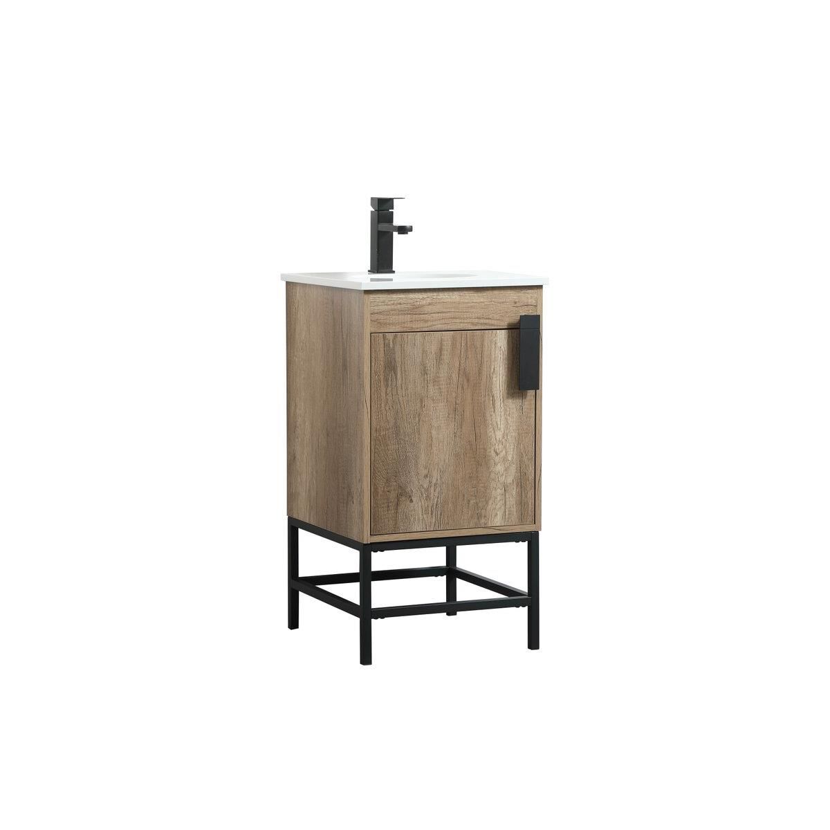 Shown in Natural Oak finish and Without Backsplash accent