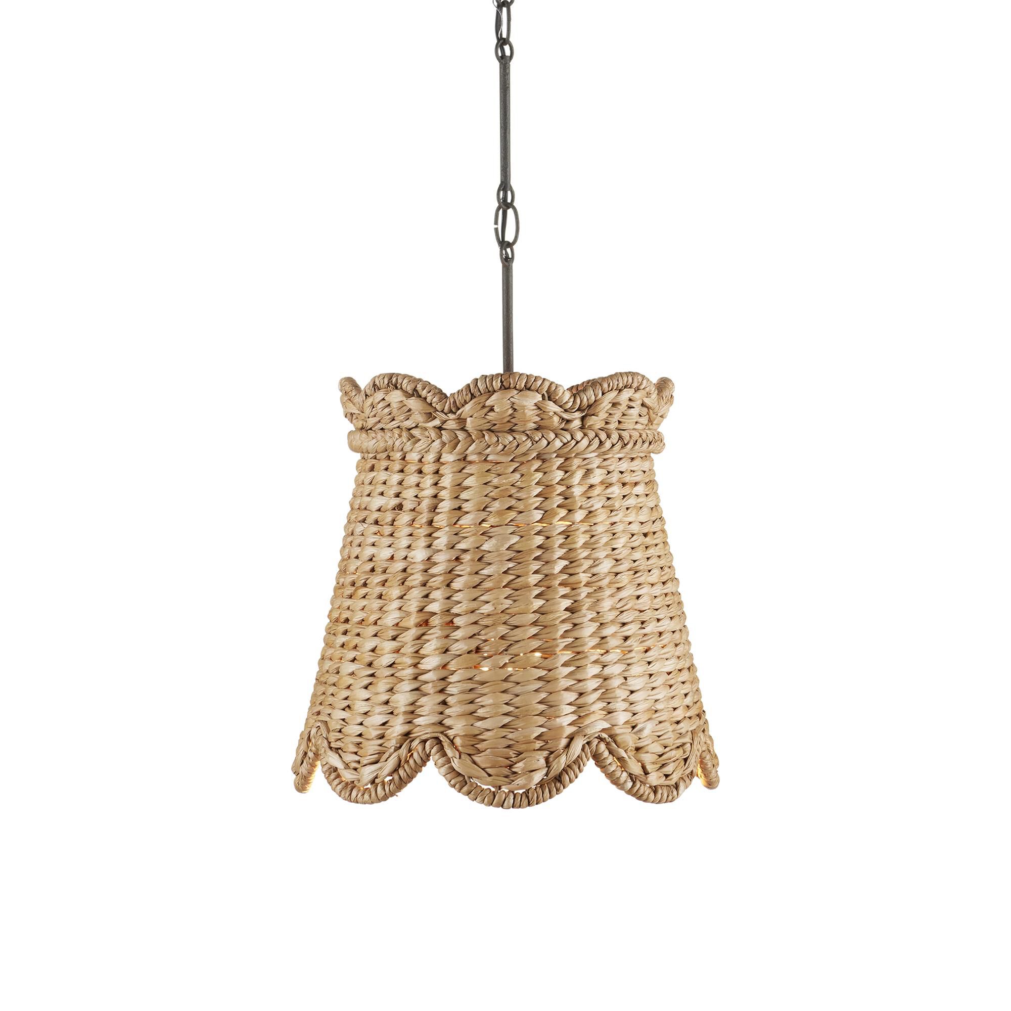 Shown in Natural finish and Natural Water Hyacinth shade