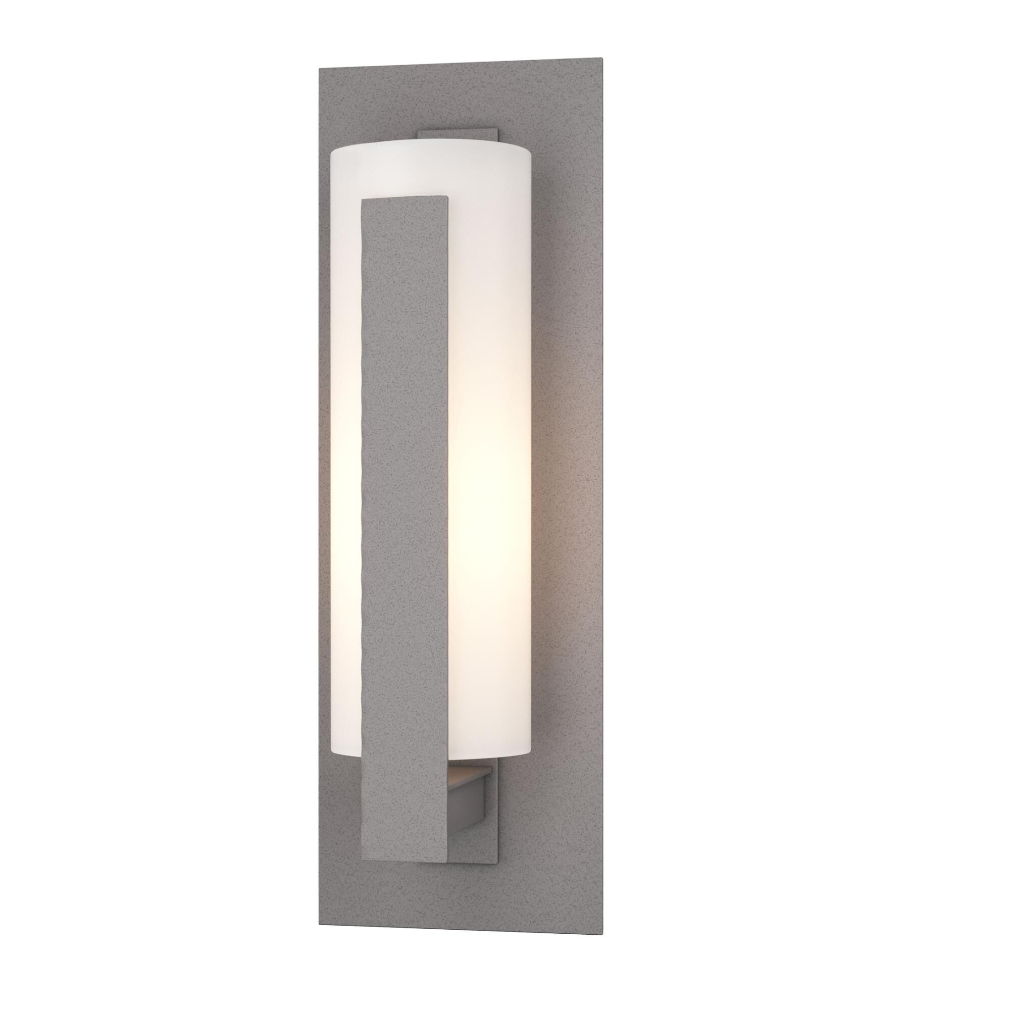Shown in Coastal Burnished Steel finish and Opal  glass