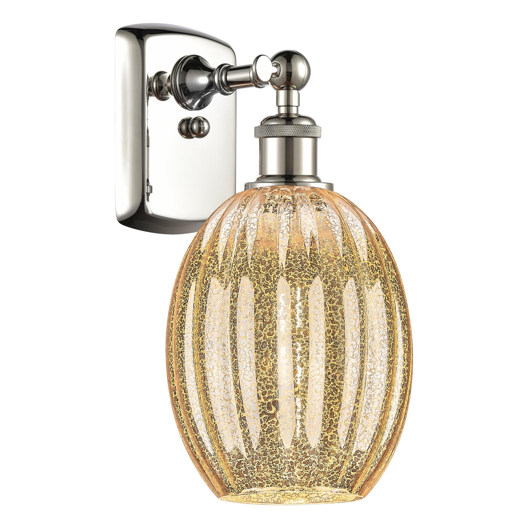 Shown in Polished Nickel finish and Mercury glass