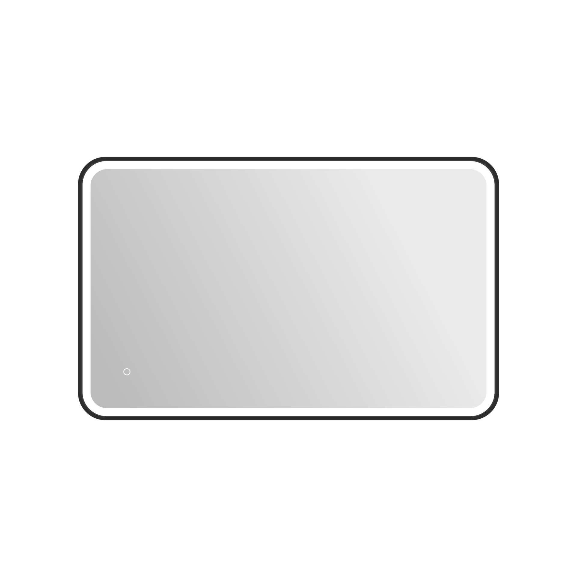 Harmoni 48 Inch Rectangular LED Lighted Mirror by Elegant Decor