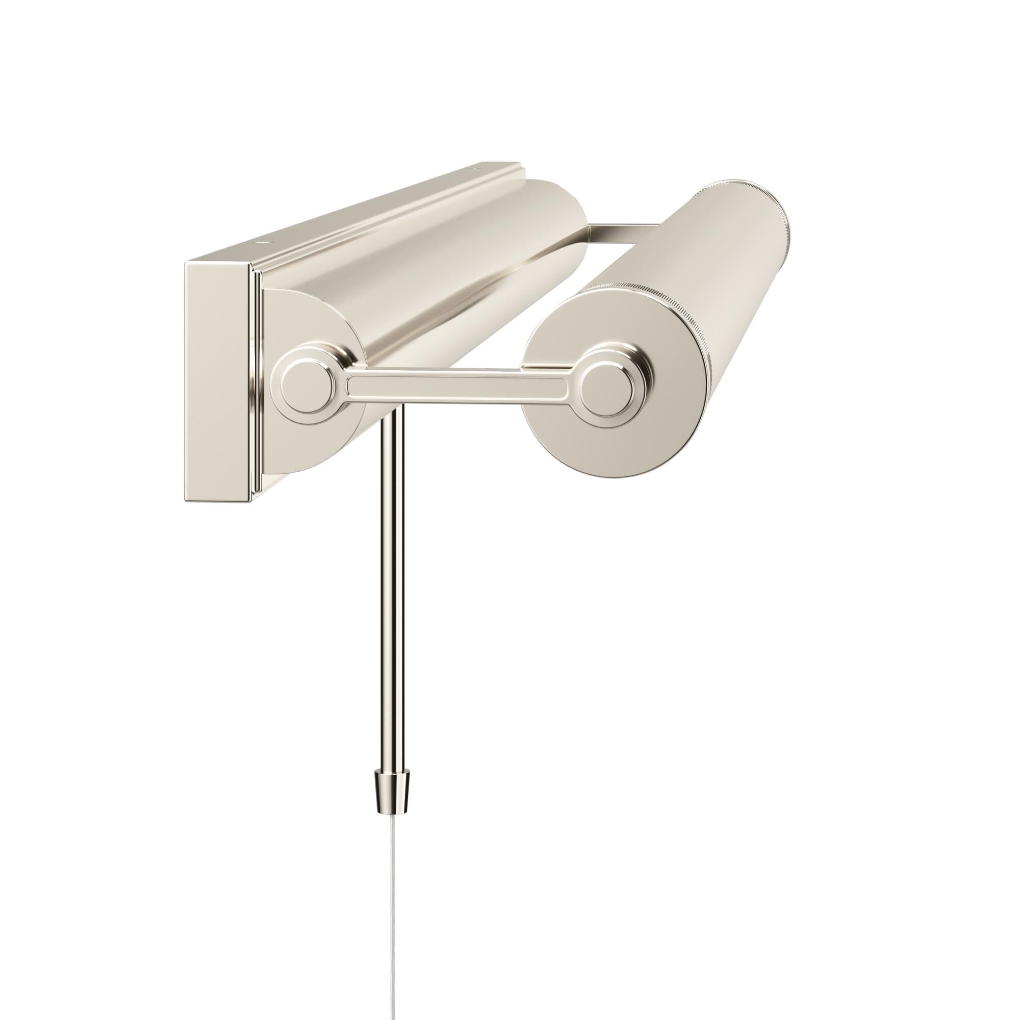 Shown in Polished Nickel finish and Metal shade