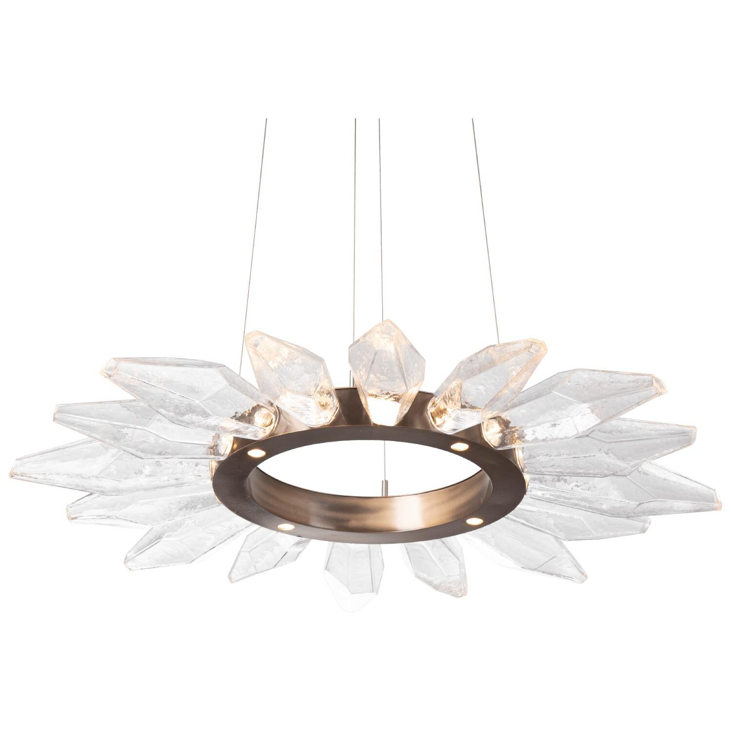 Rock Crystal 41 Inch 20 Light LED Chandelier by Hammerton Studio