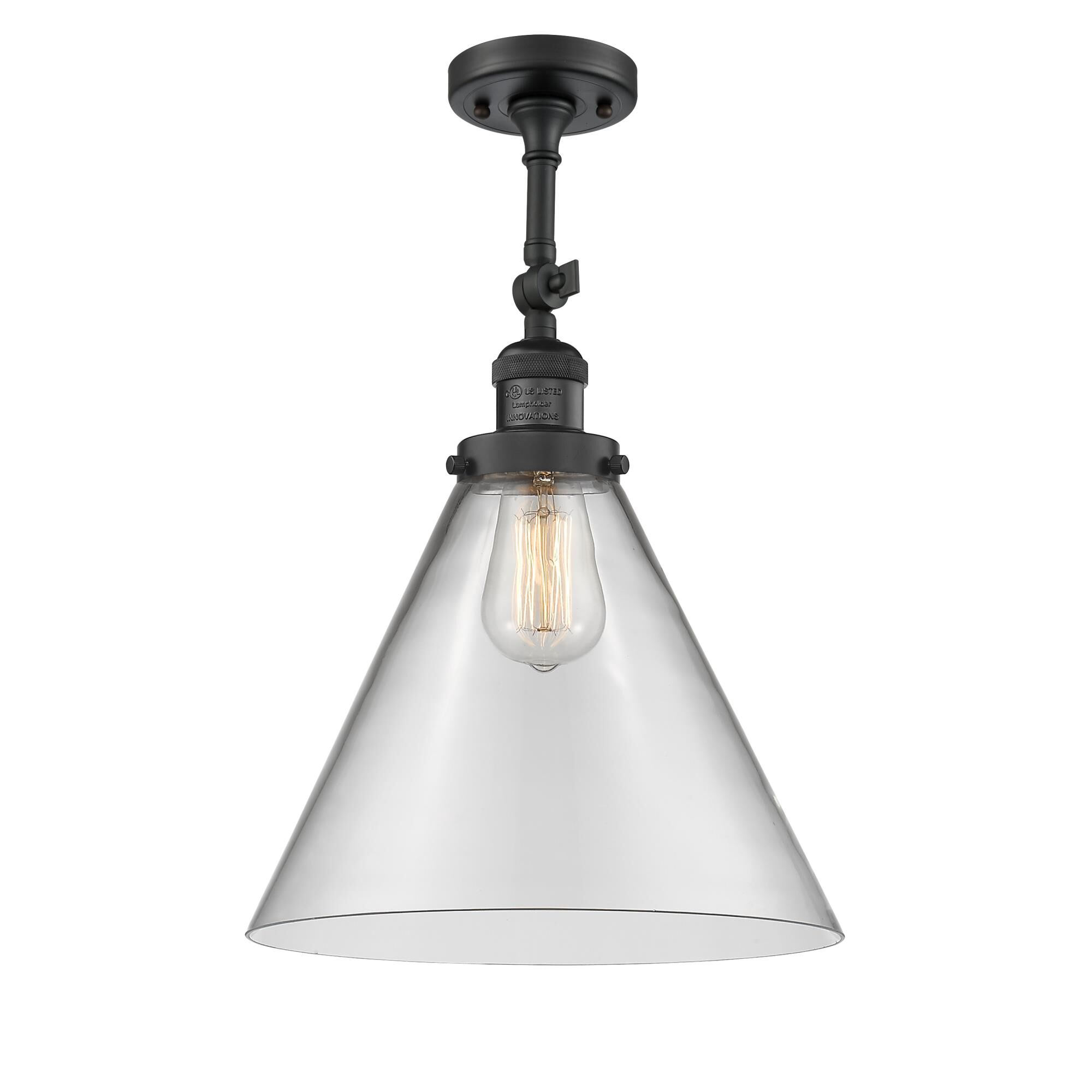 Bruno Marashlian Cone 12 Inch 1 Light Semi Flush Mount by Innovations Lighting
