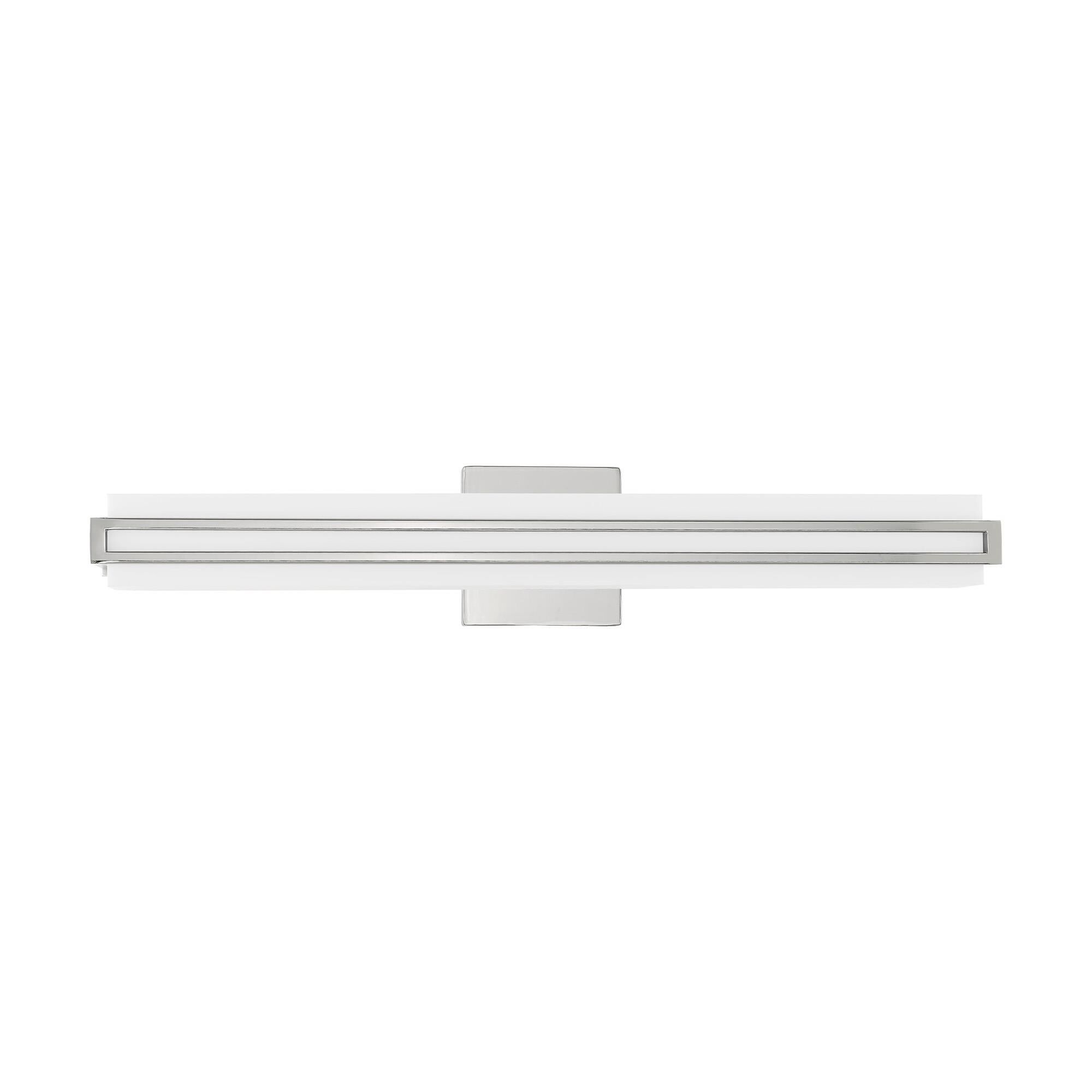 Shown in Polished Chrome finish and Satin White Acrylic shade