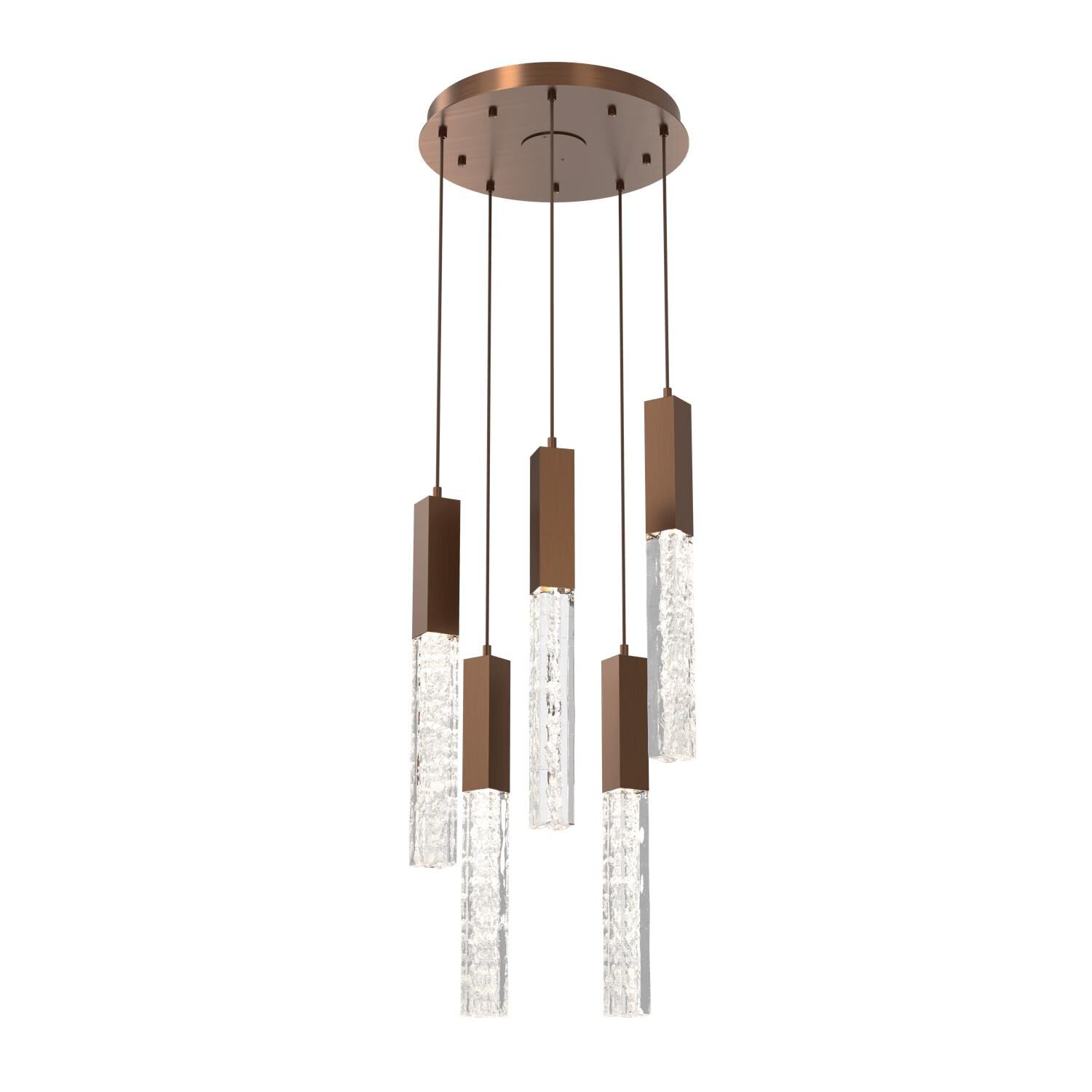 Glacier 16 Inch 5 Light LED Multi Light Pendant by Hammerton Studio