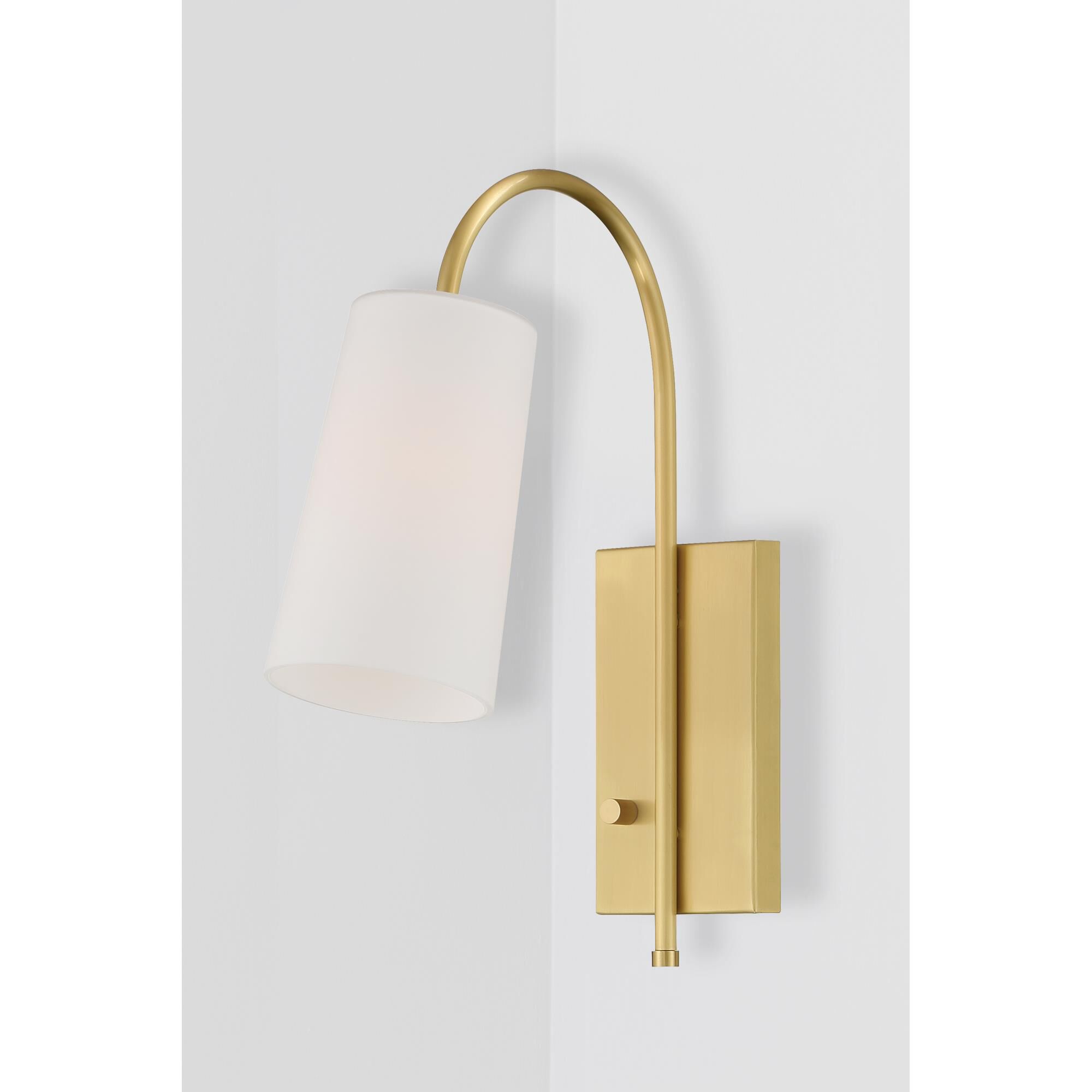 Shown in Aged Brass finish and Clear glass