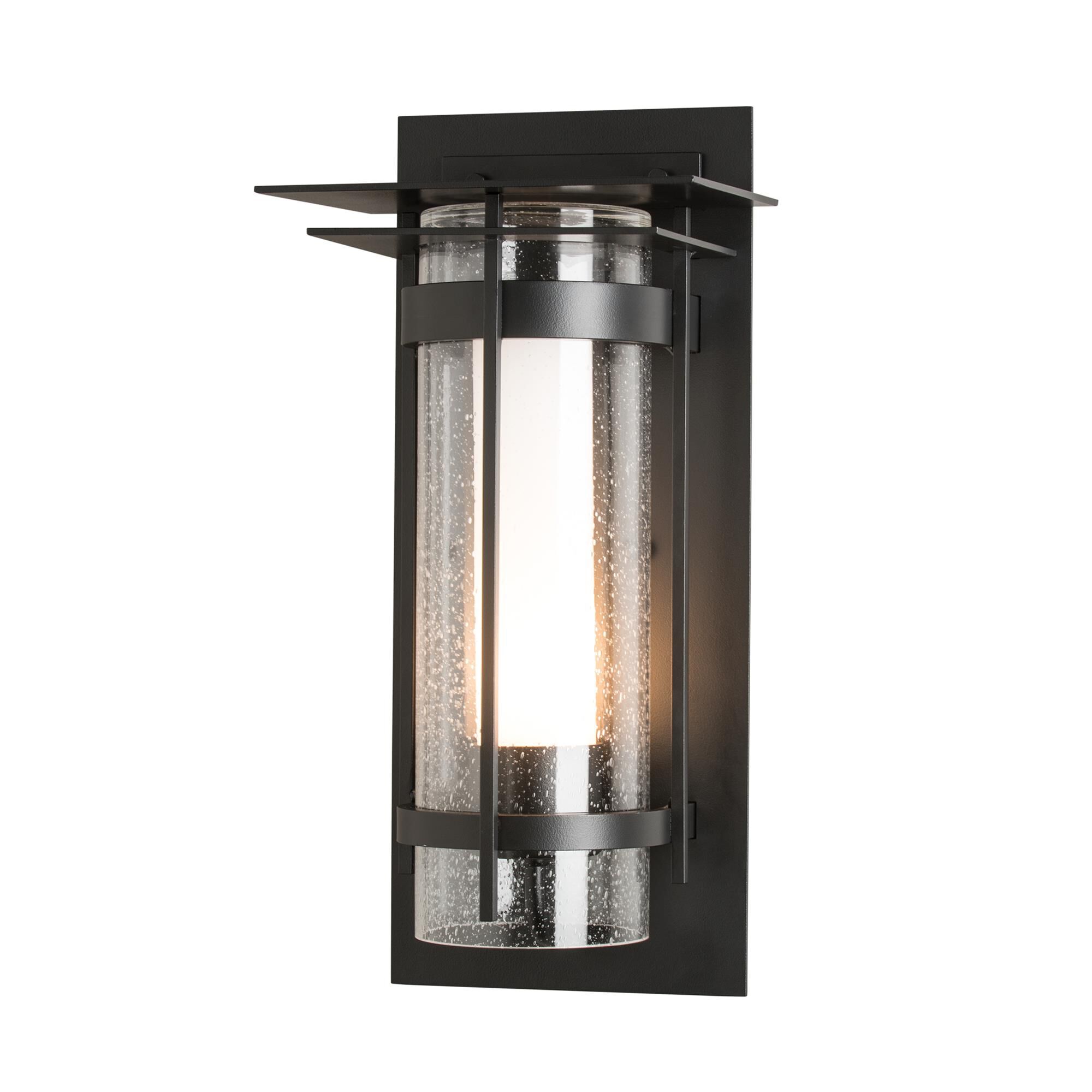 Shown in Coastal Black finish and Opal And Seeded glass