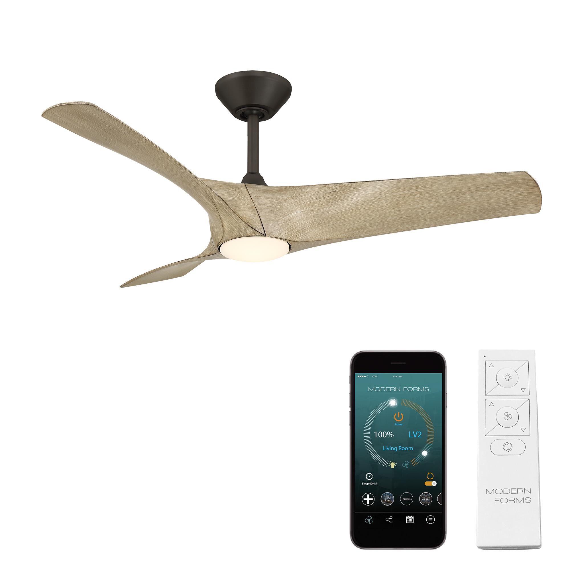 Zephyr 52 Inch Ceiling Fan with Light Kit by Modern Forms