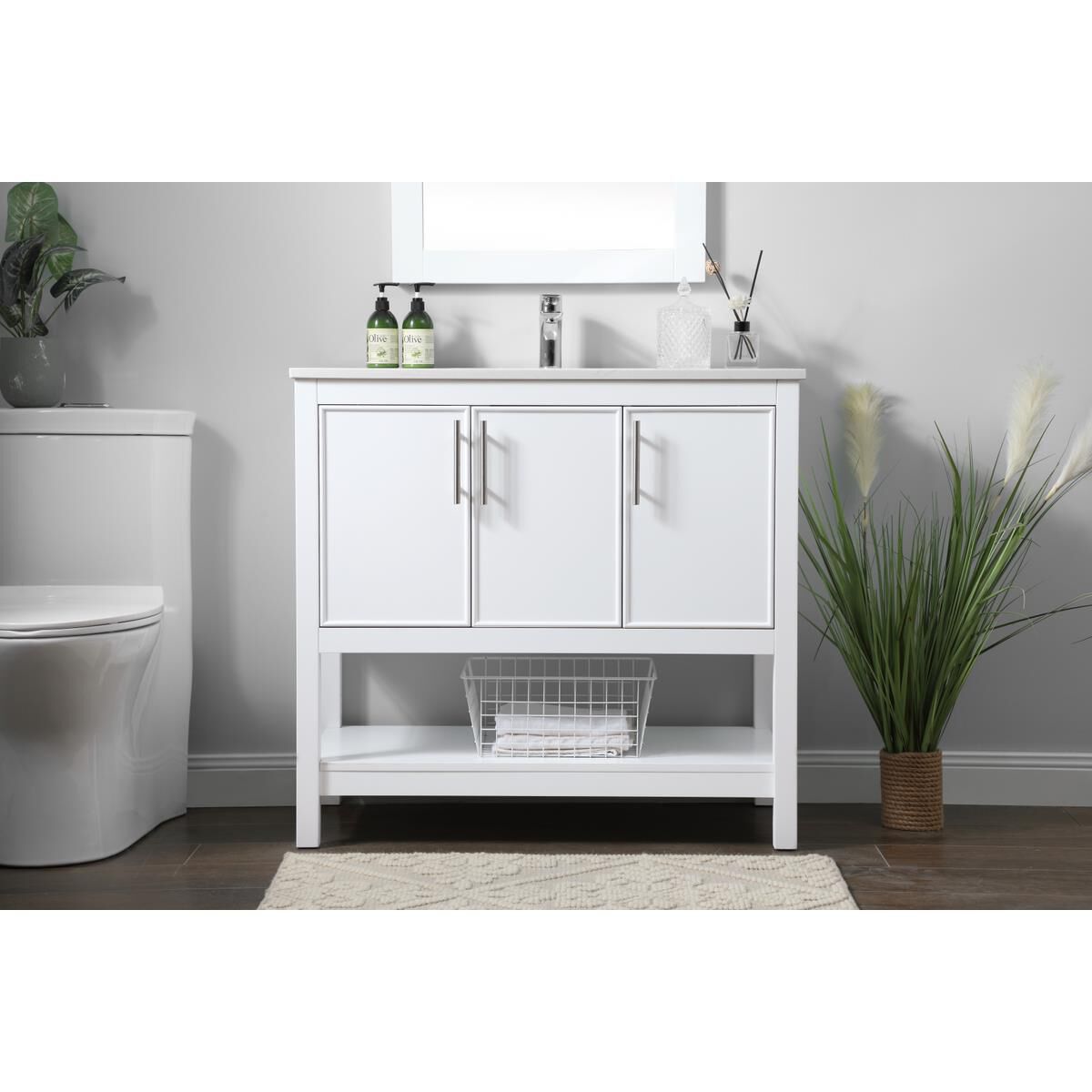 Shown in White finish