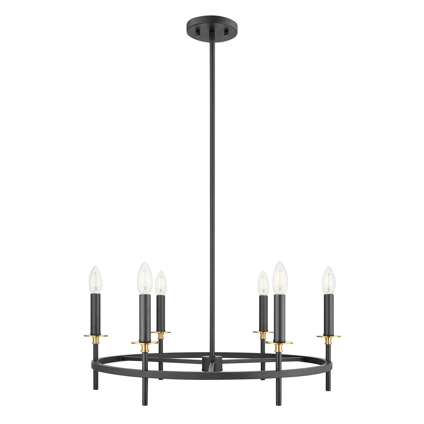 Shown in Matte Black And Natural Brass finish