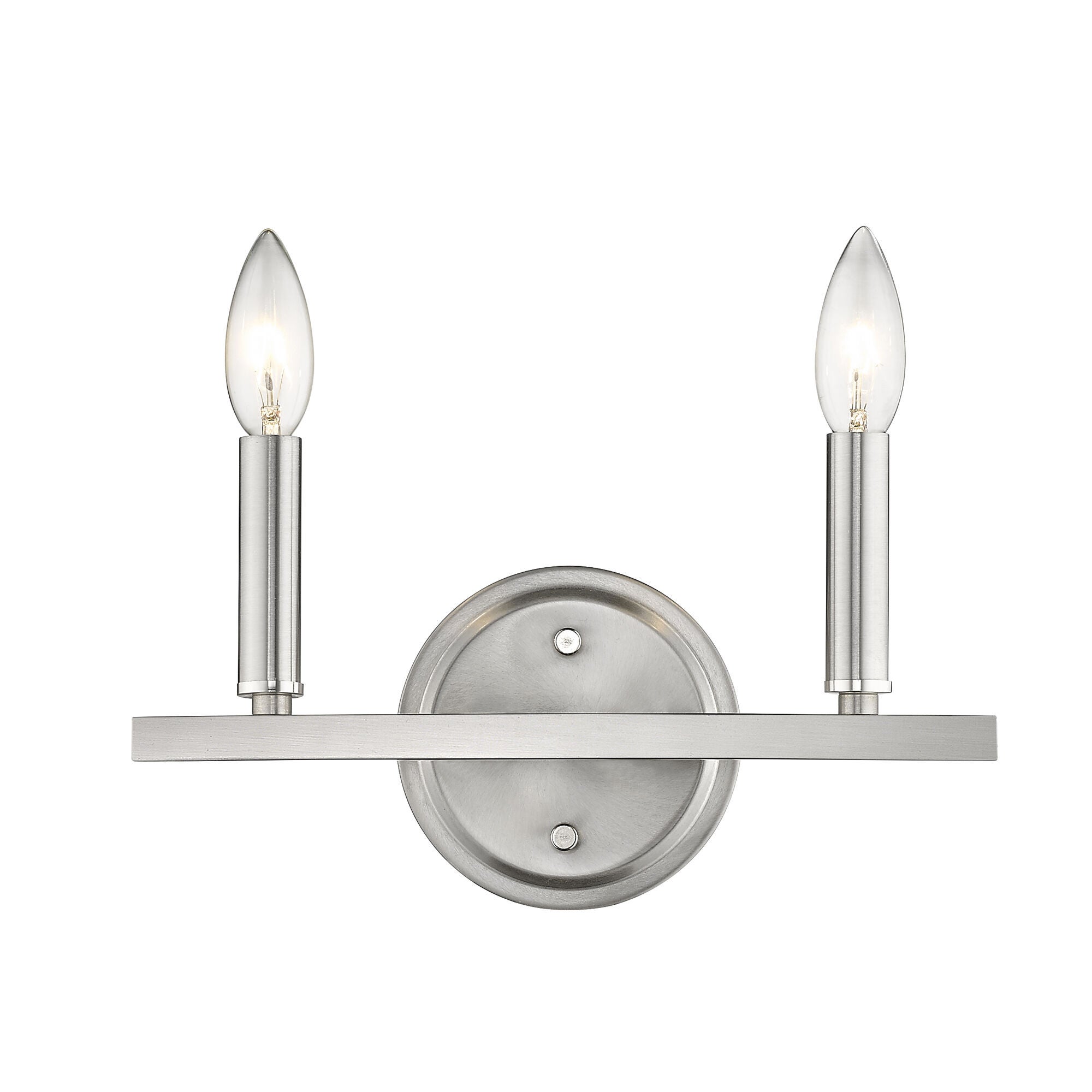 Shown in Satin Nickel finish and -- glass and -- shade
