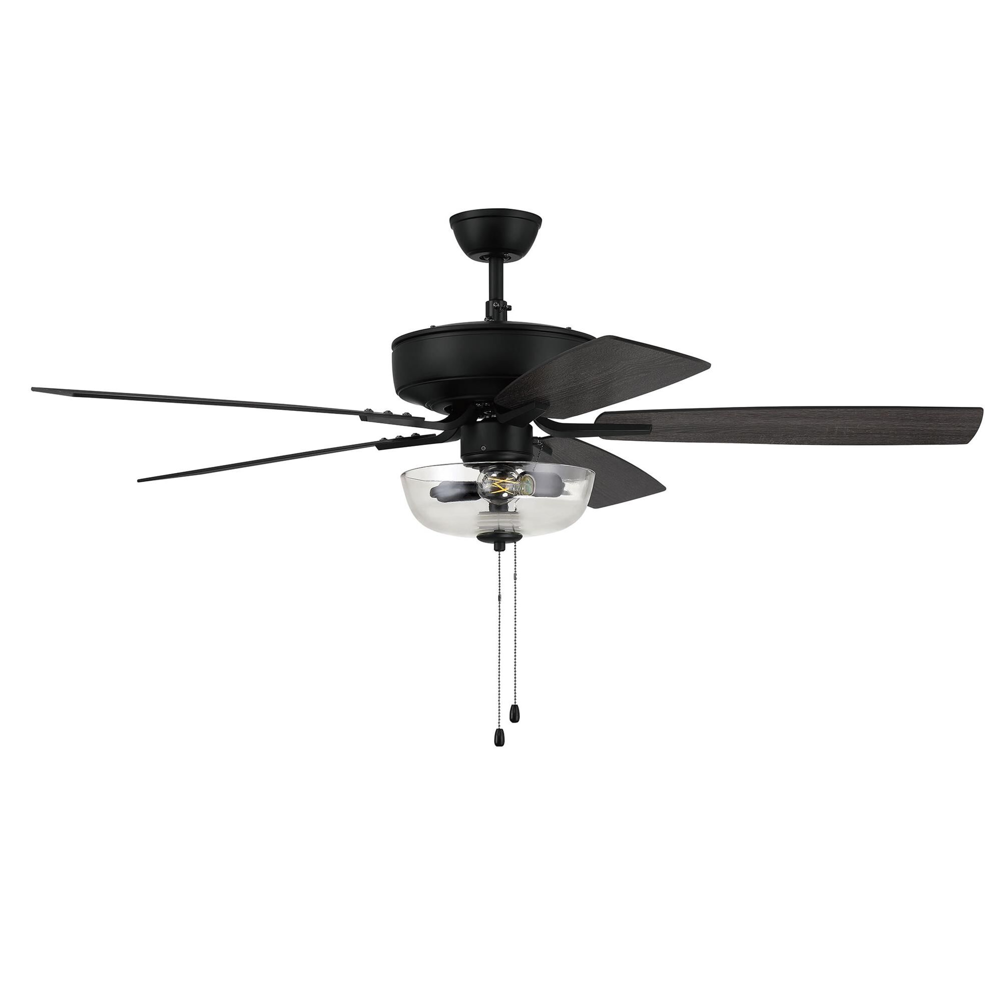 Shown in Flat Black finish and Clear glass and Yes shade