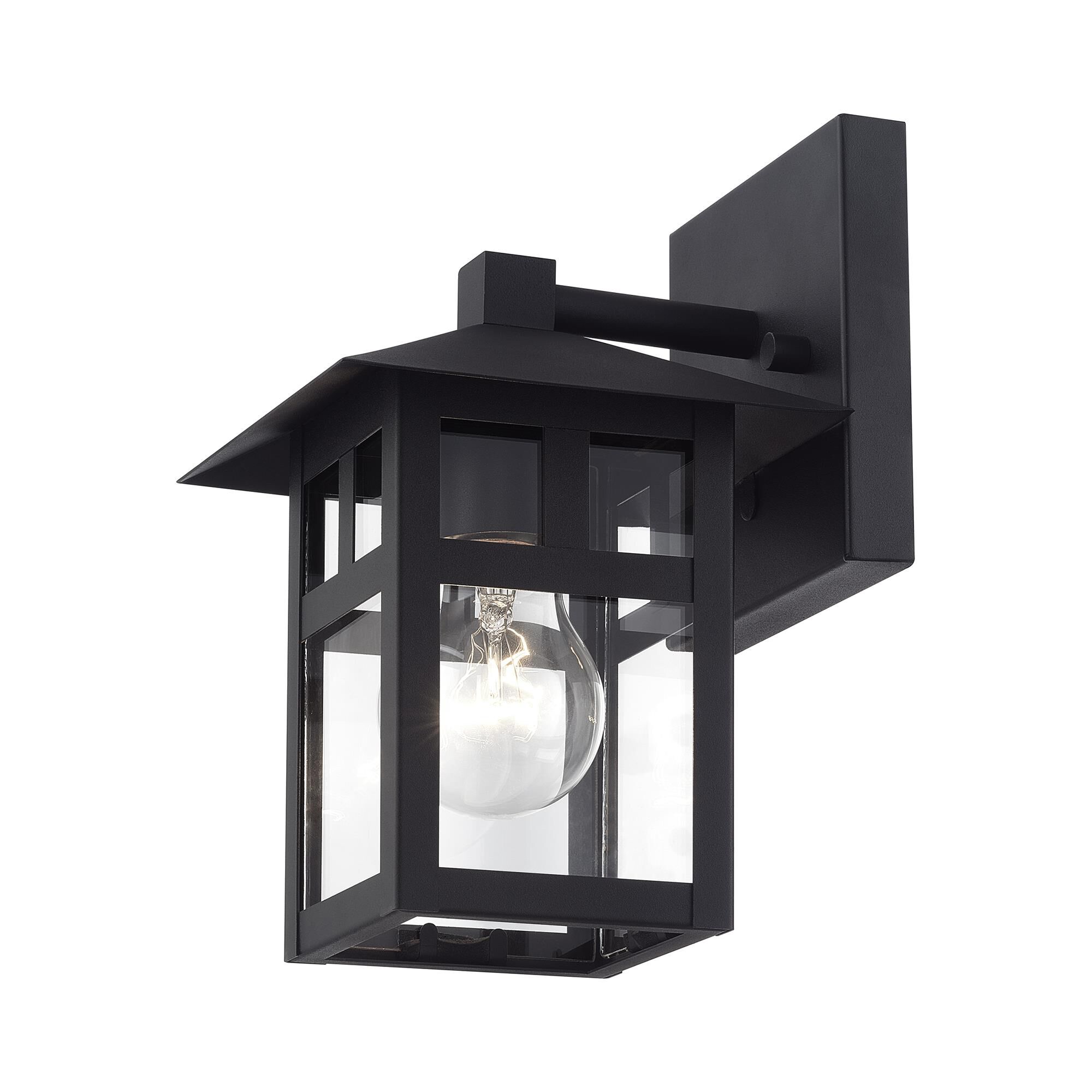 Shown in Textured Black finish and Clear glass