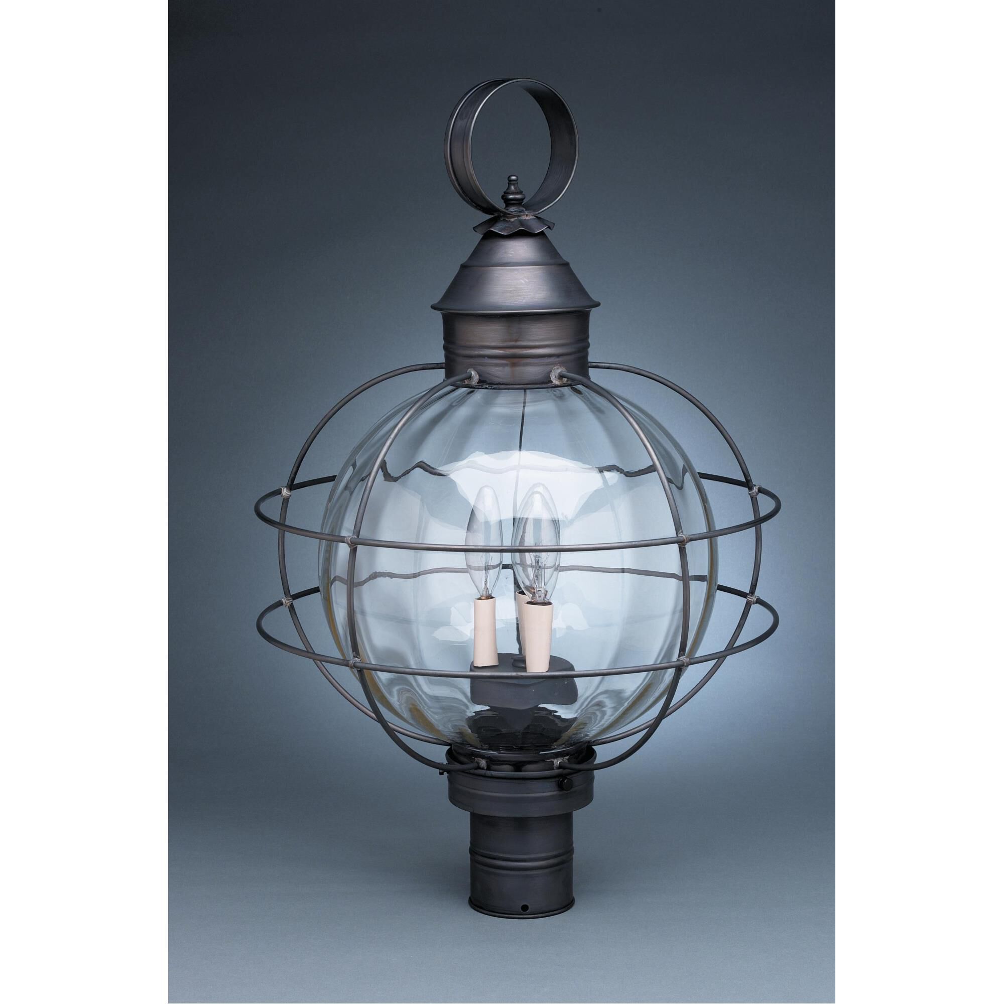 Onion 25 Inch Tall 3 Light Outdoor Post Lamp by Northeast Lantern