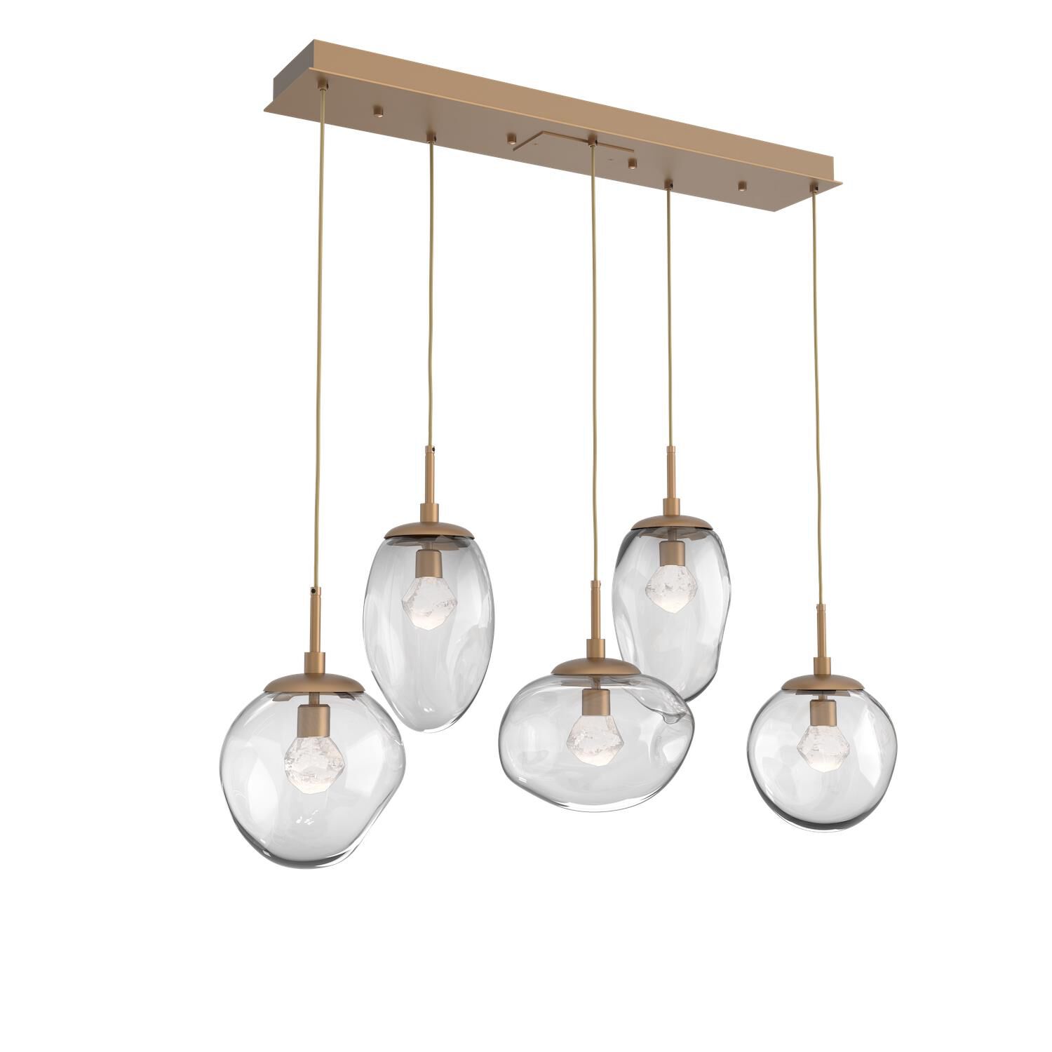 Shown in Novel Brass finish and Zircon Inner And Clear Outer glass